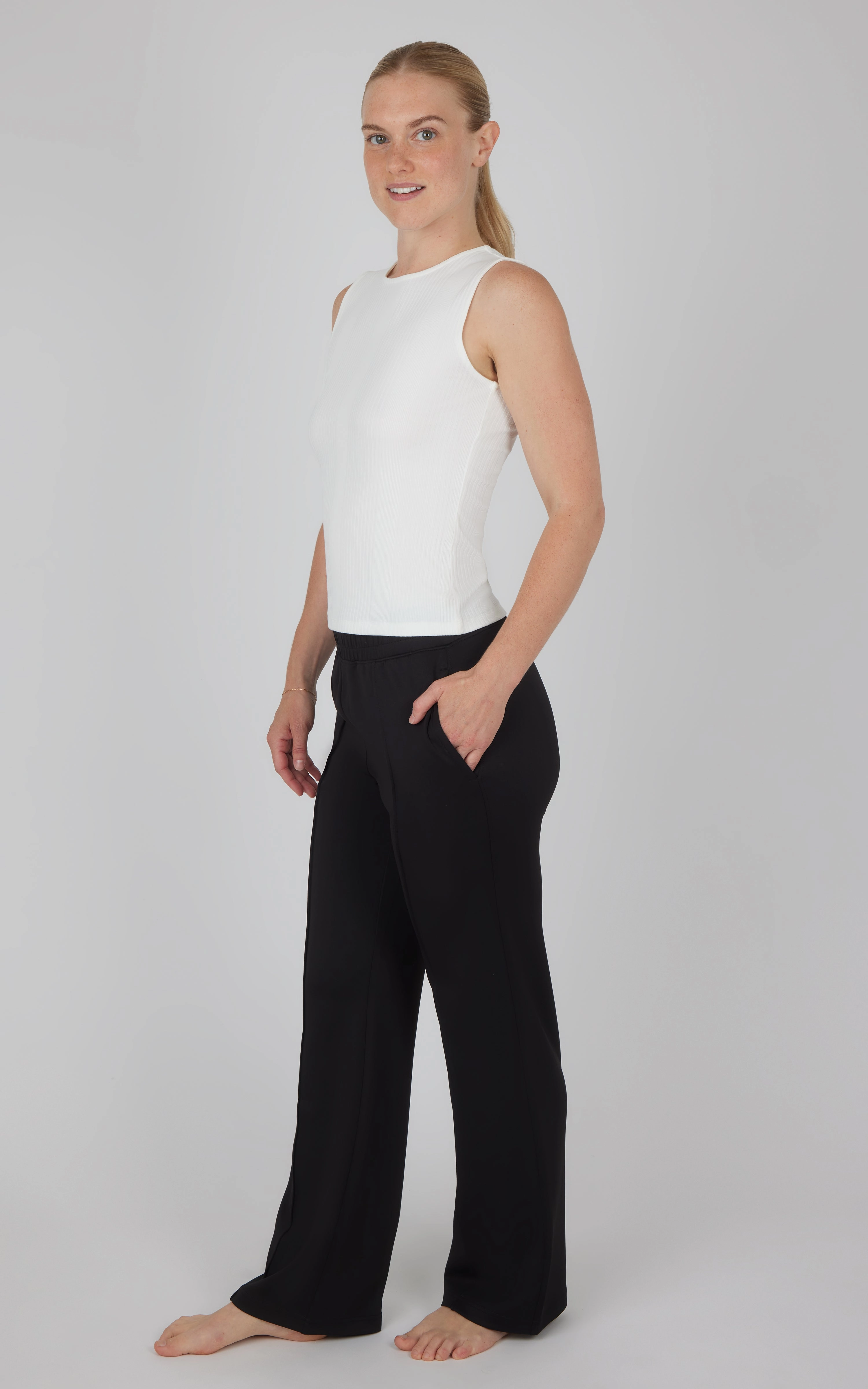 3 PC Softlite Hooded Jacket   Tank   Wide Leg Pant