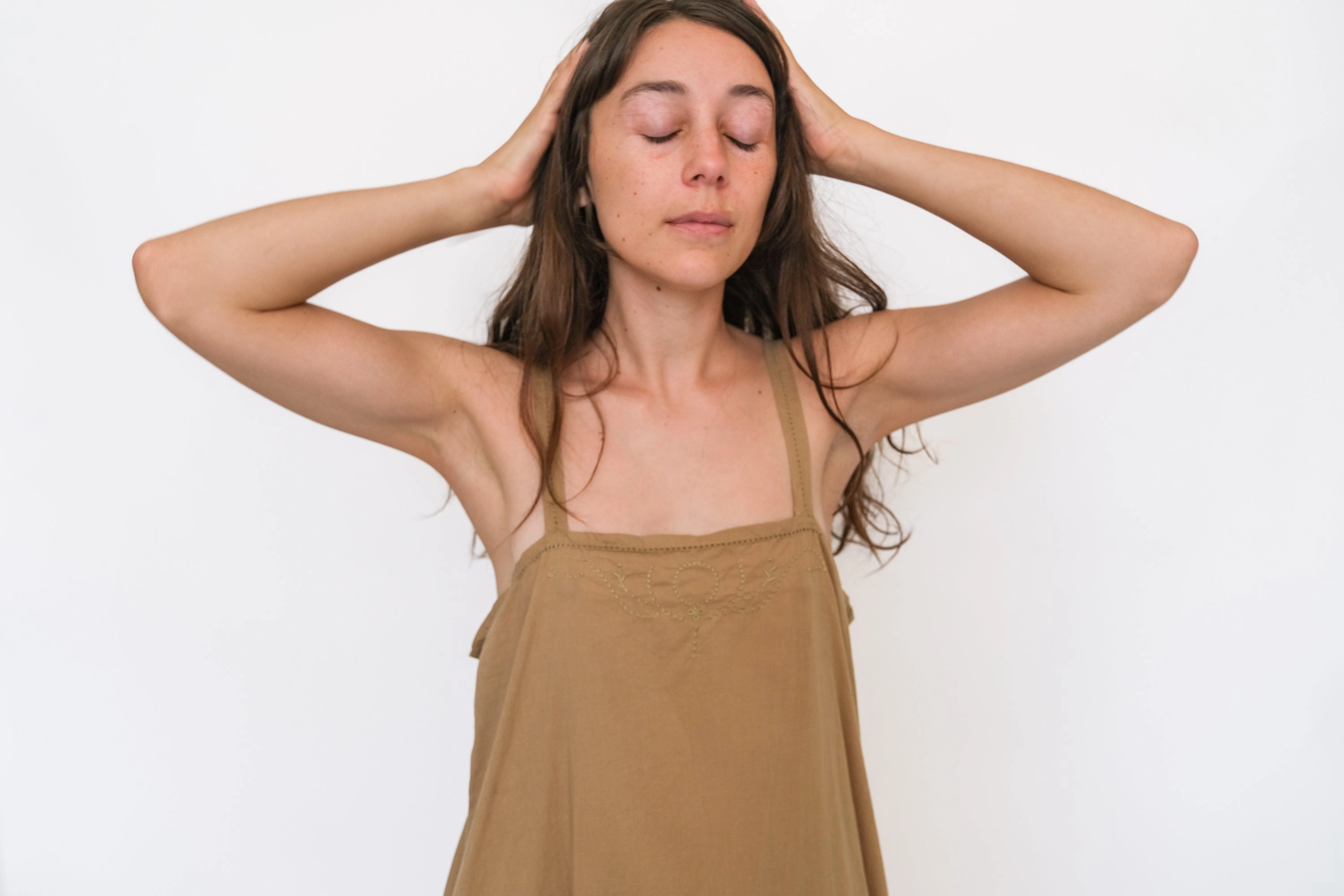 A-Line Slip Dress,  Brindle