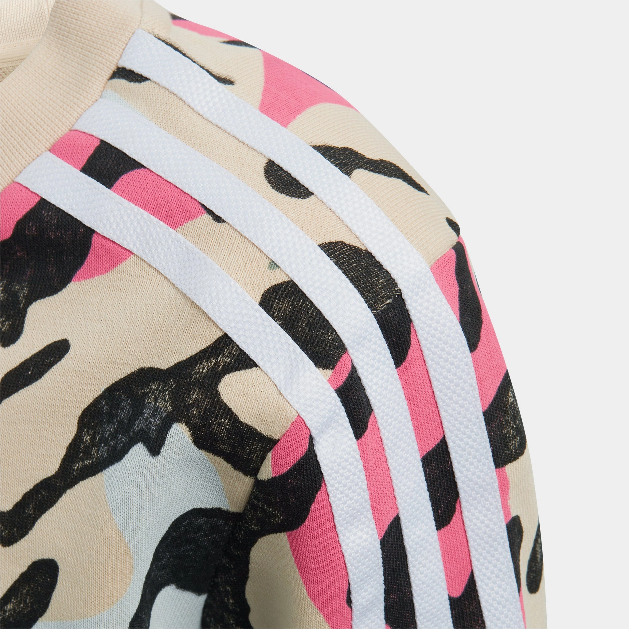 adidas Originals Kids' Animal Print Crew Set Sand Strata / Multicolour