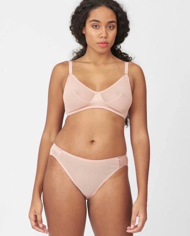ARAKS~Tasia mesh Bralette ( Buff and Black)
