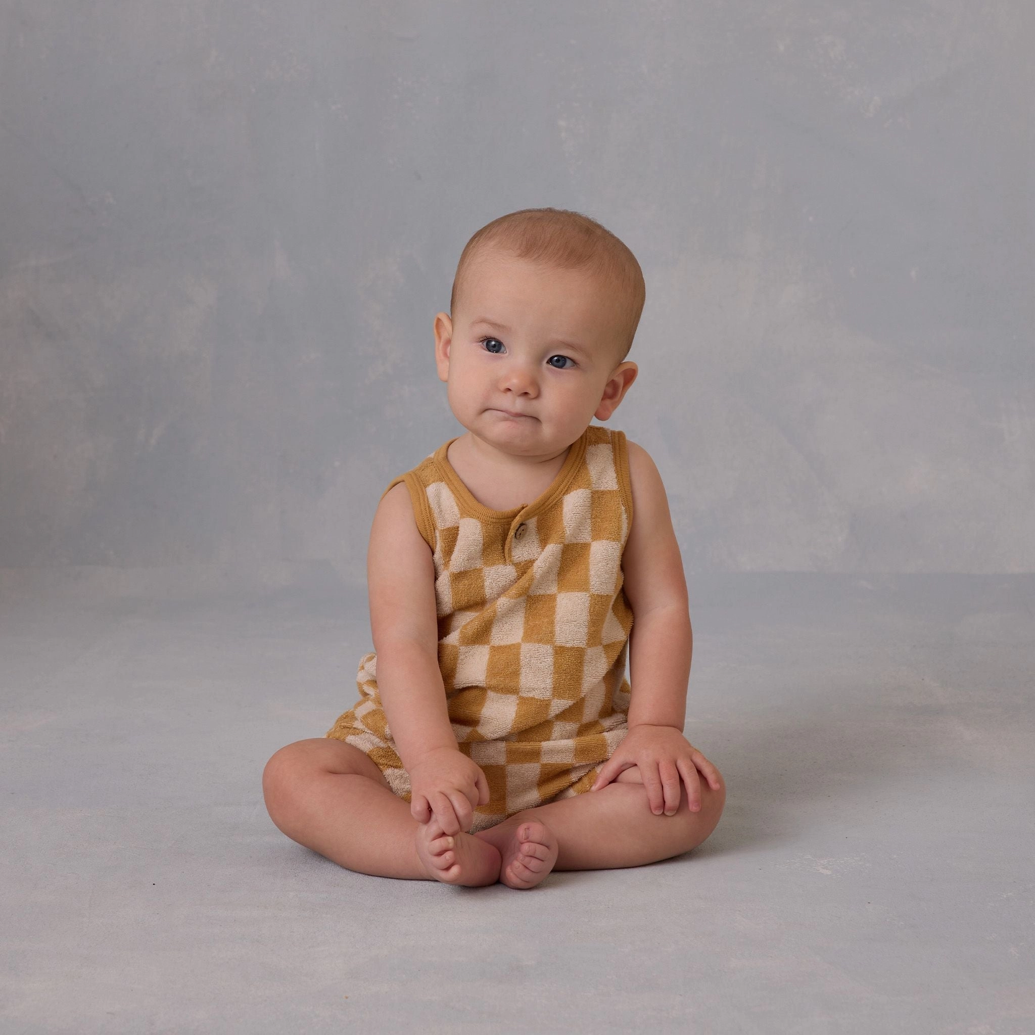 Baby Tank Set - Marigold Check