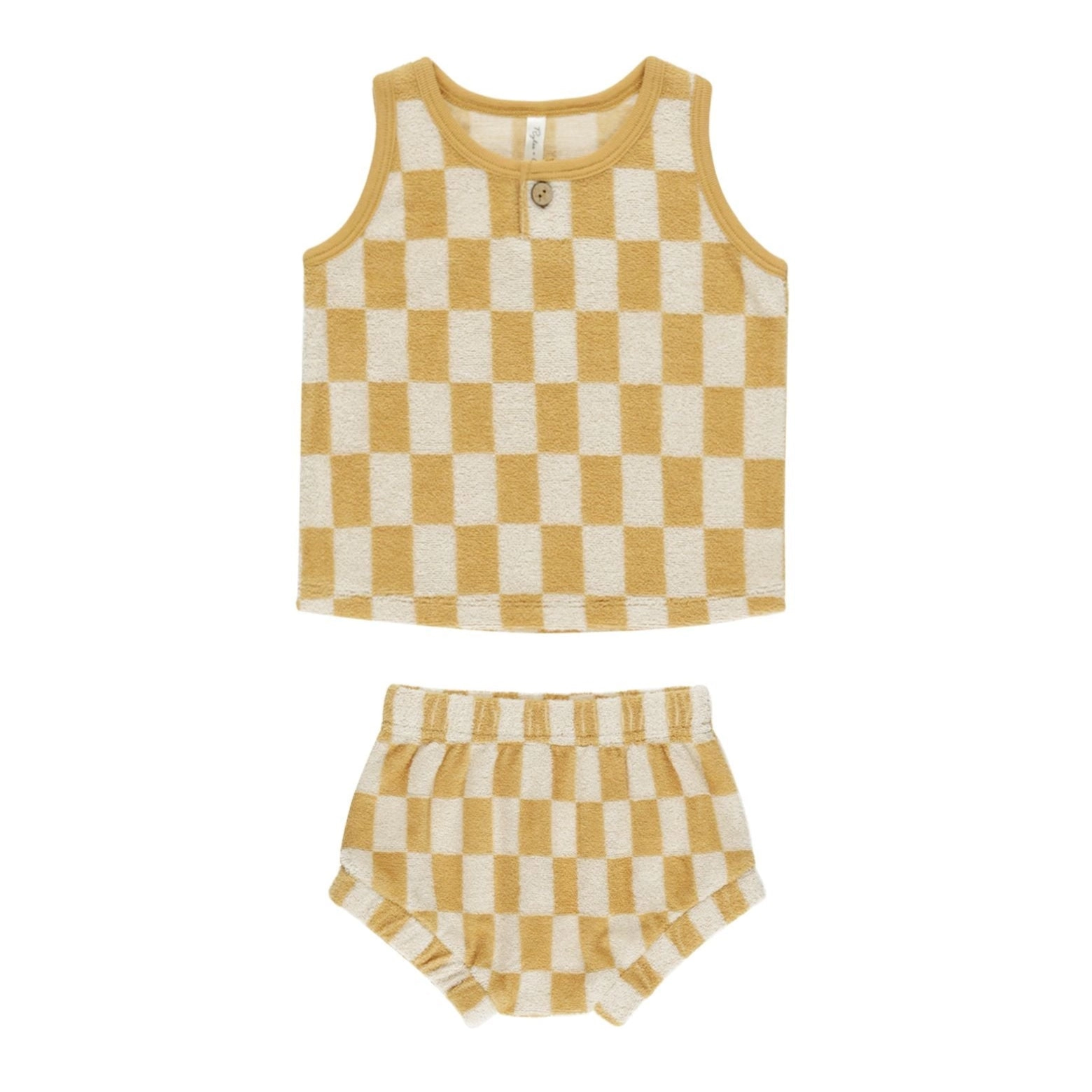 Baby Tank Set - Marigold Check