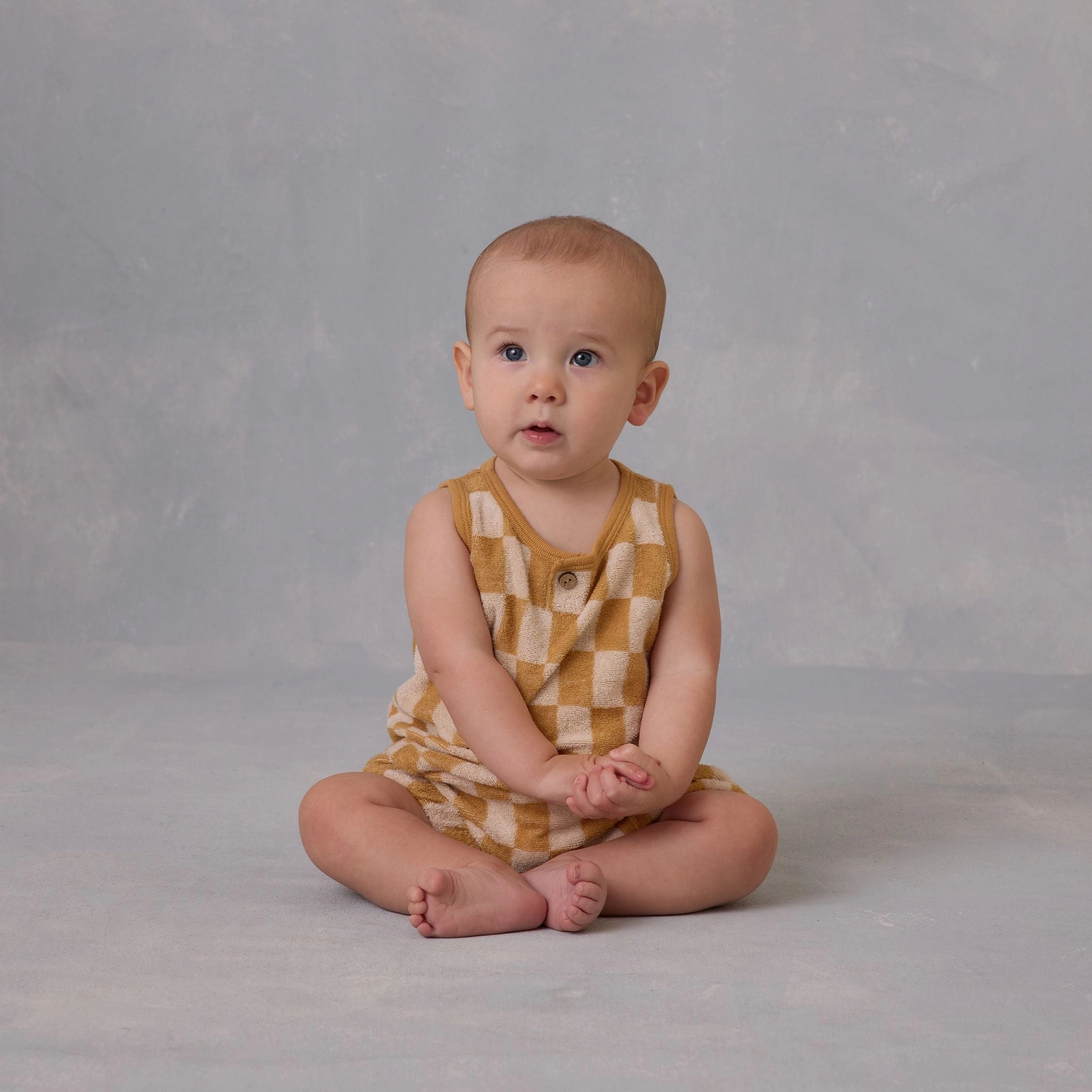 Baby Tank Set - Marigold Check
