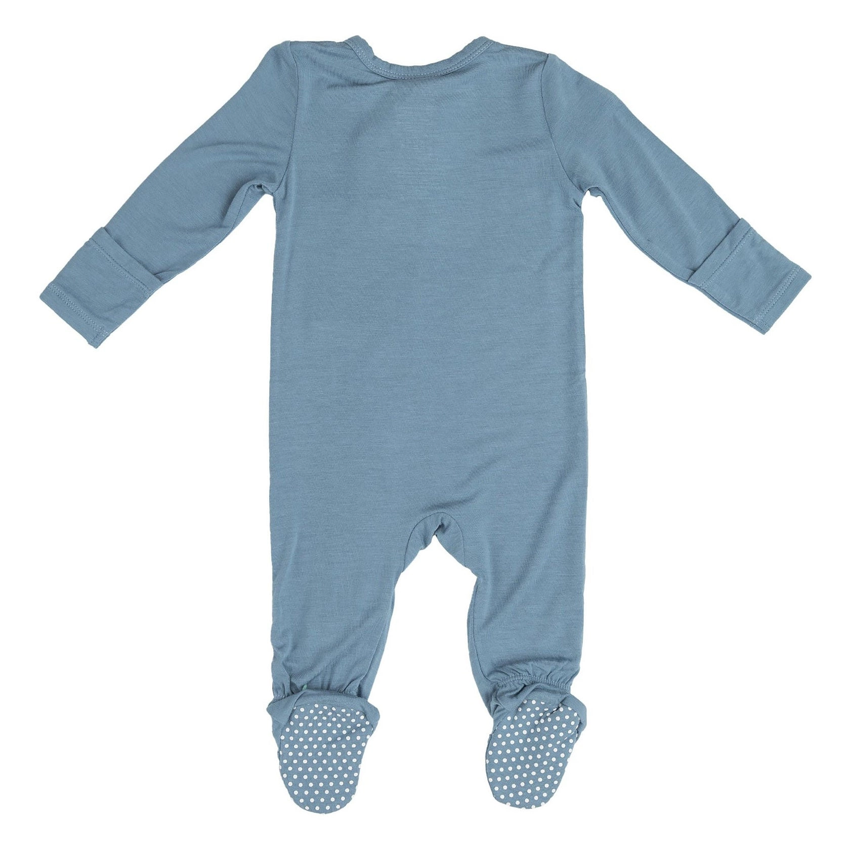 Bamboo 2 Way Zipper Footie - Blue Shadow