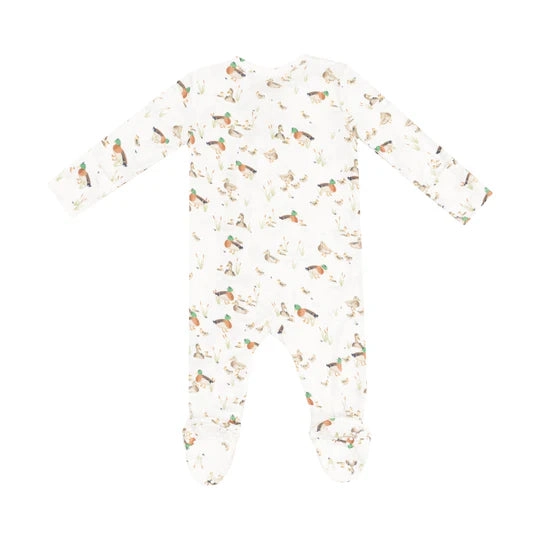 Bamboo 2 Way Zipper Footie - Duckling Families