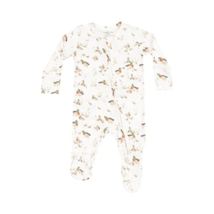 Bamboo 2 Way Zipper Footie - Duckling Families