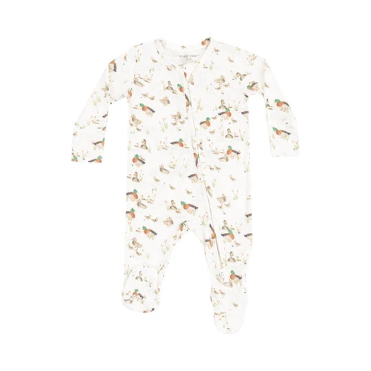 Bamboo 2 Way Zipper Footie - Duckling Families
