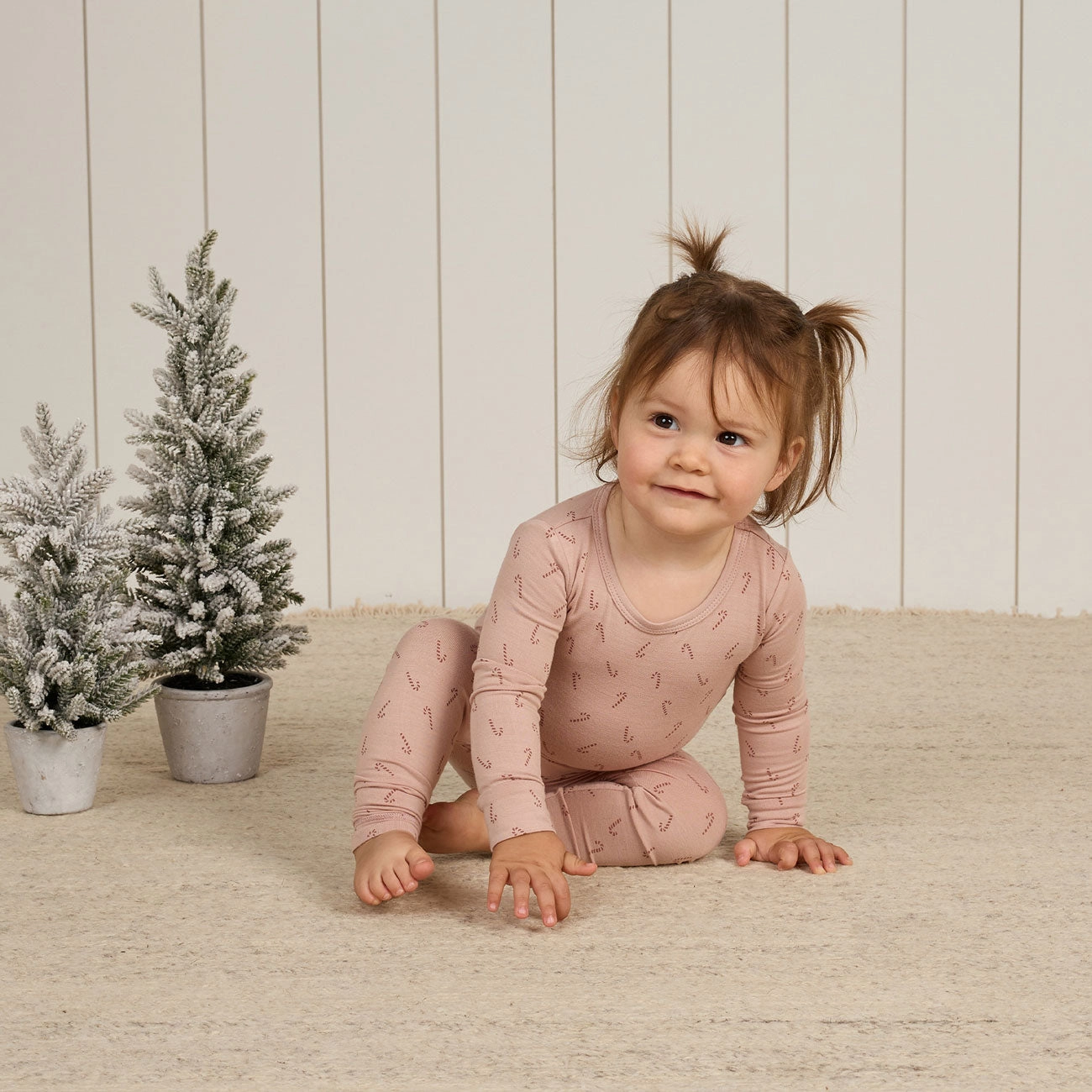 Bamboo Pajama Set - Candy Cane - Blush - FINAL SALE