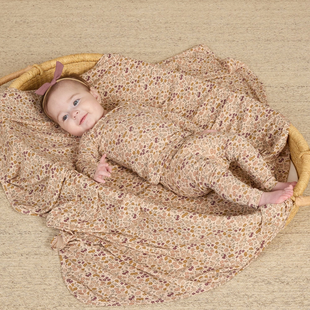 Bamboo Pajama Set - Posy - Shell - FINAL SALE