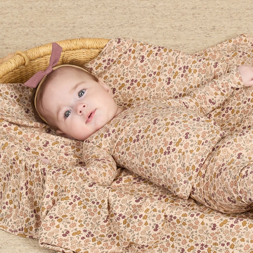 Bamboo Pajama Set - Posy - Shell - FINAL SALE