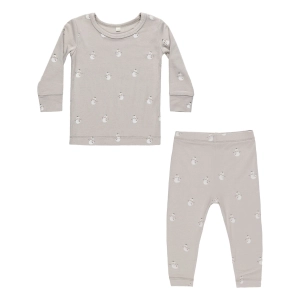 Bamboo Pajama Set - Snowmen - Fog - FINAL SALE