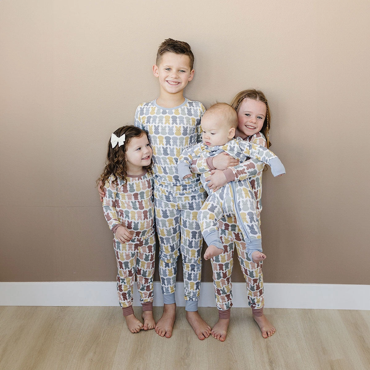 Bamboo Two-Piece Cozy Set - Dusty Rose Bunny
