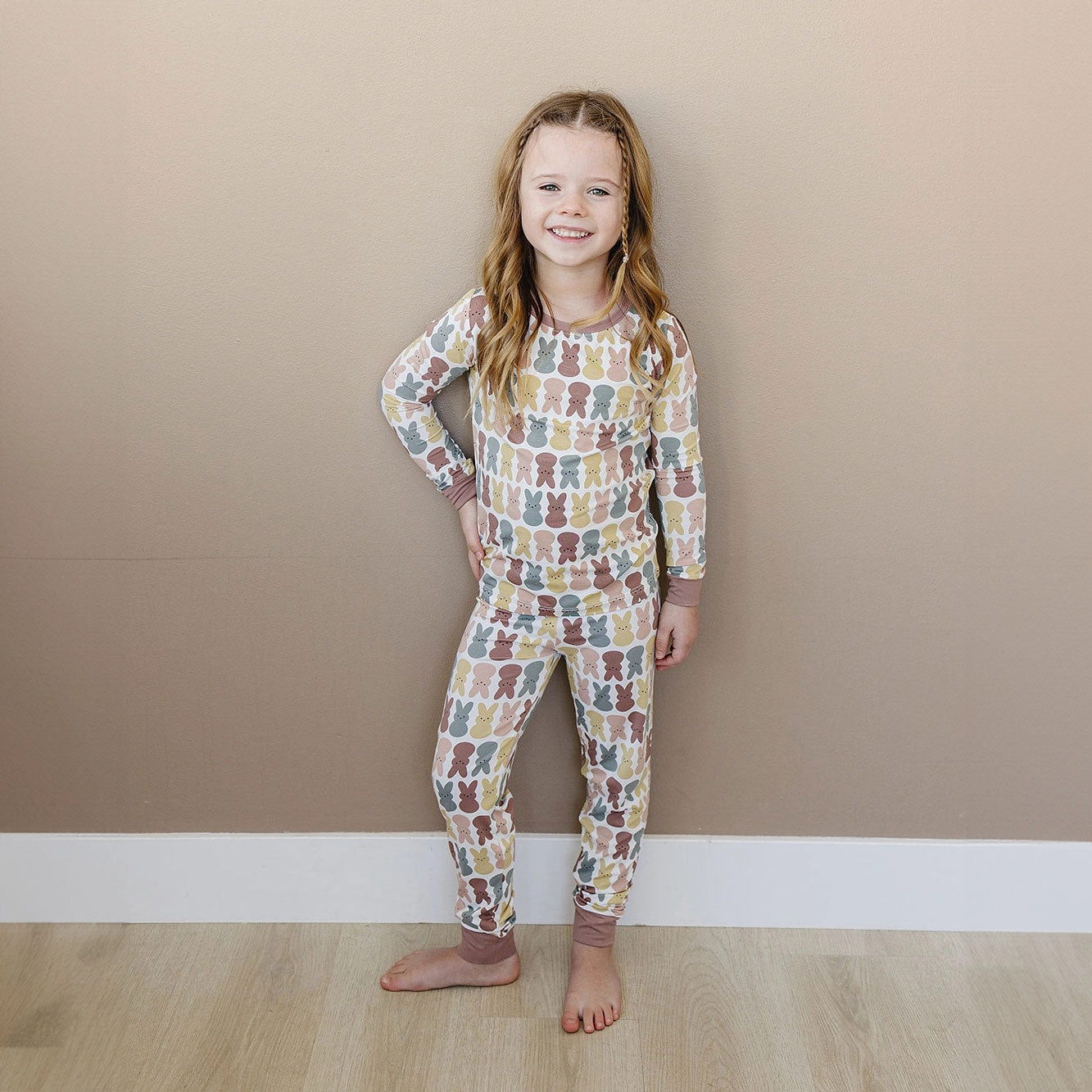 Bamboo Two-Piece Cozy Set - Dusty Rose Bunny