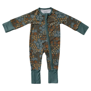 Bamboo Zipper - Navy Floral