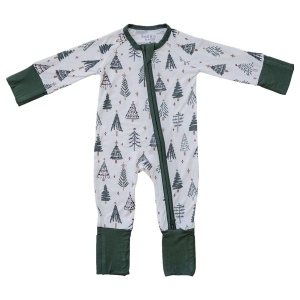 Bamboo Zipper Pajama - Christmas Tree