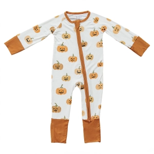 Bamboo Zipper - Pumpkins