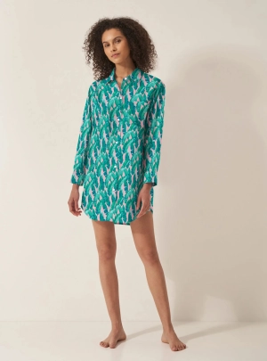 Banana Leaves Women's Organic Cotton Nightshirt