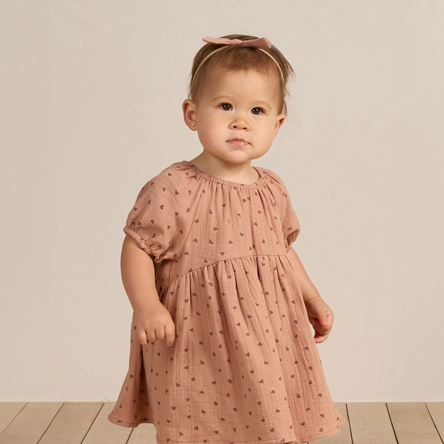 Bella Dress - Hearts - Rose - FINAL SALE