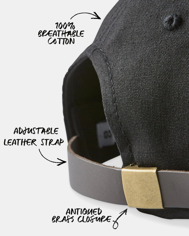 Black Twill 'DET' Field Cap