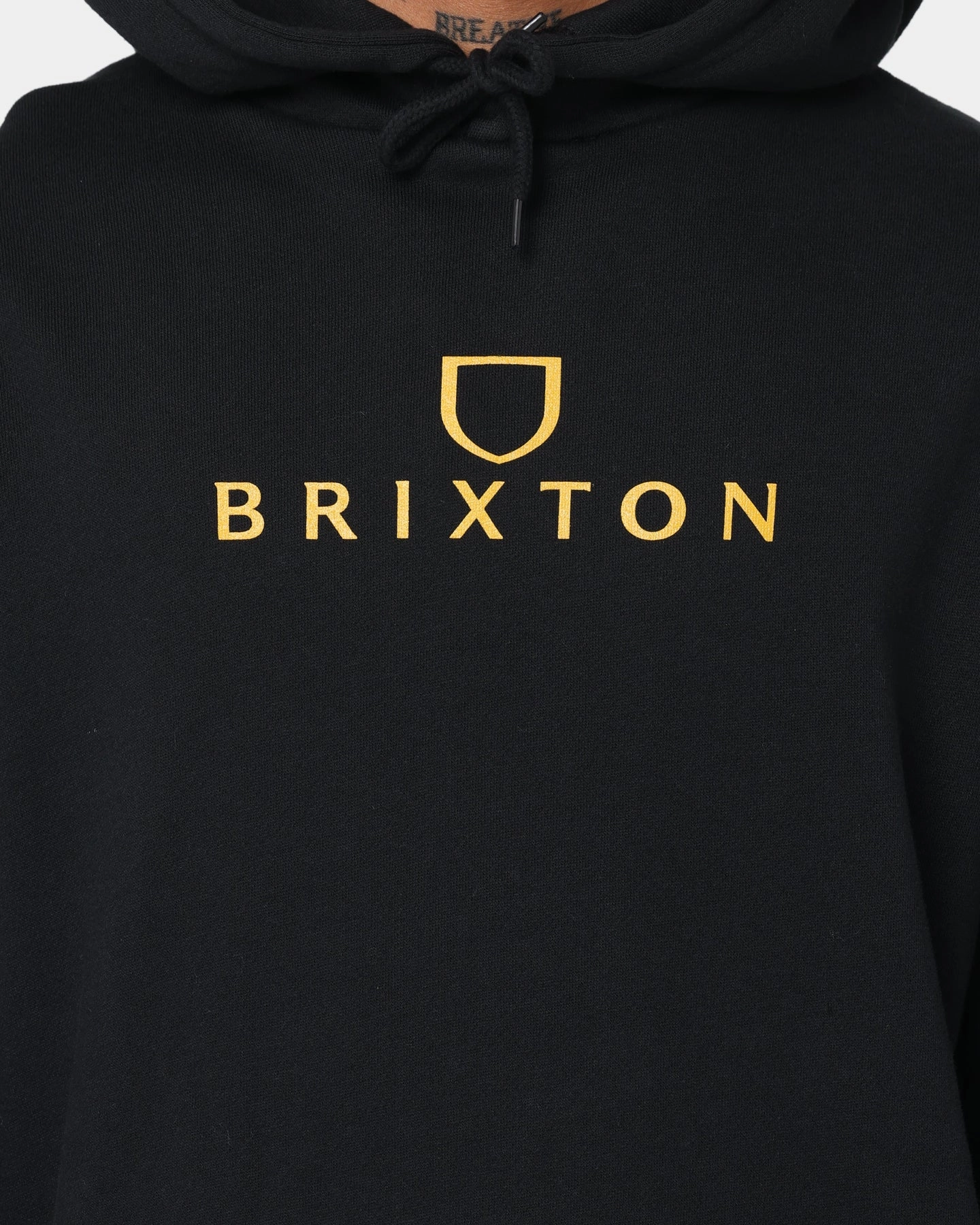 Brixton Alpha Thread Hoodie Black/Gold