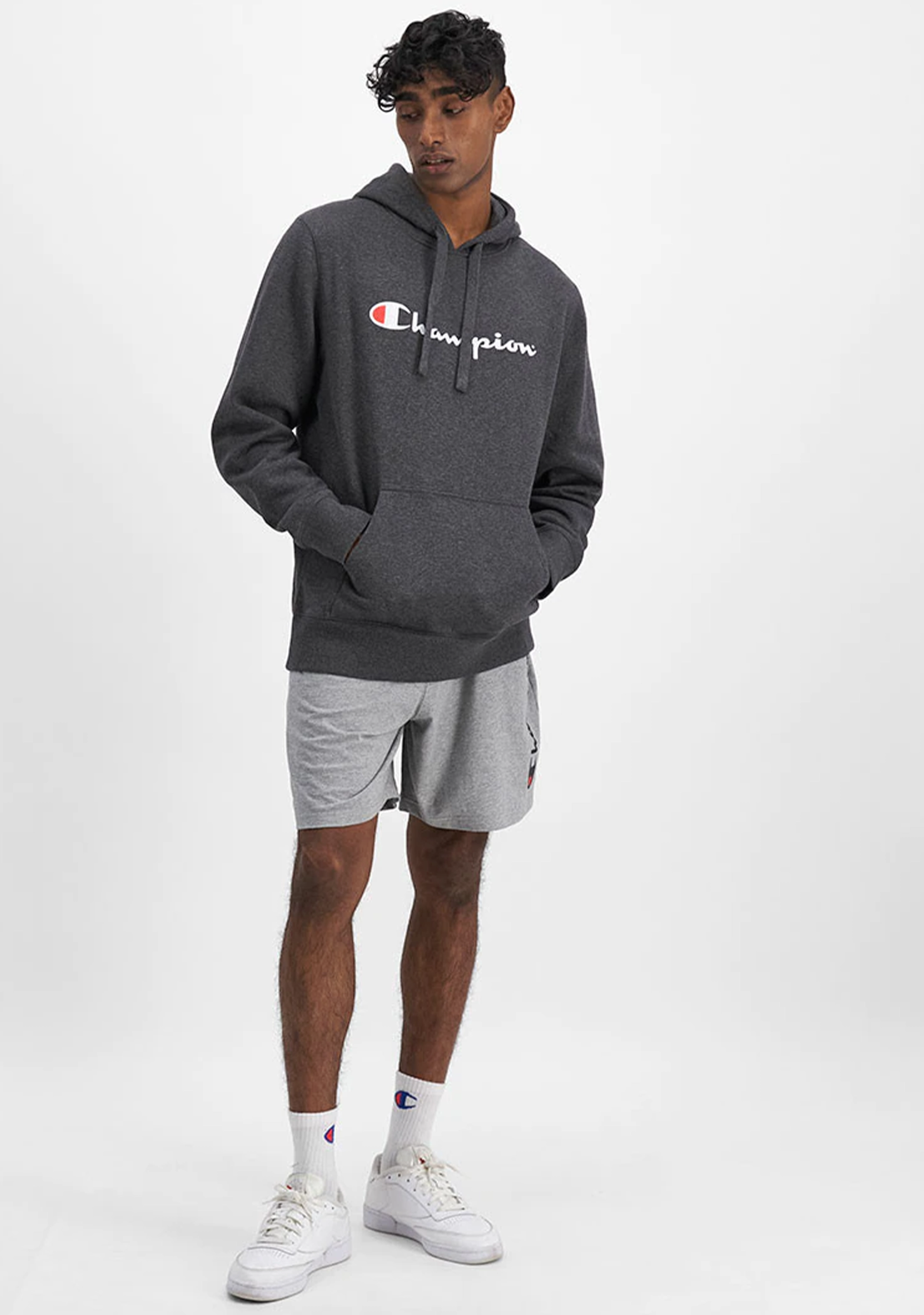 Champion Mens Script Logo Hoodie