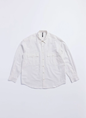 Cotton Seersuker Classic Utility Pocket Shirt