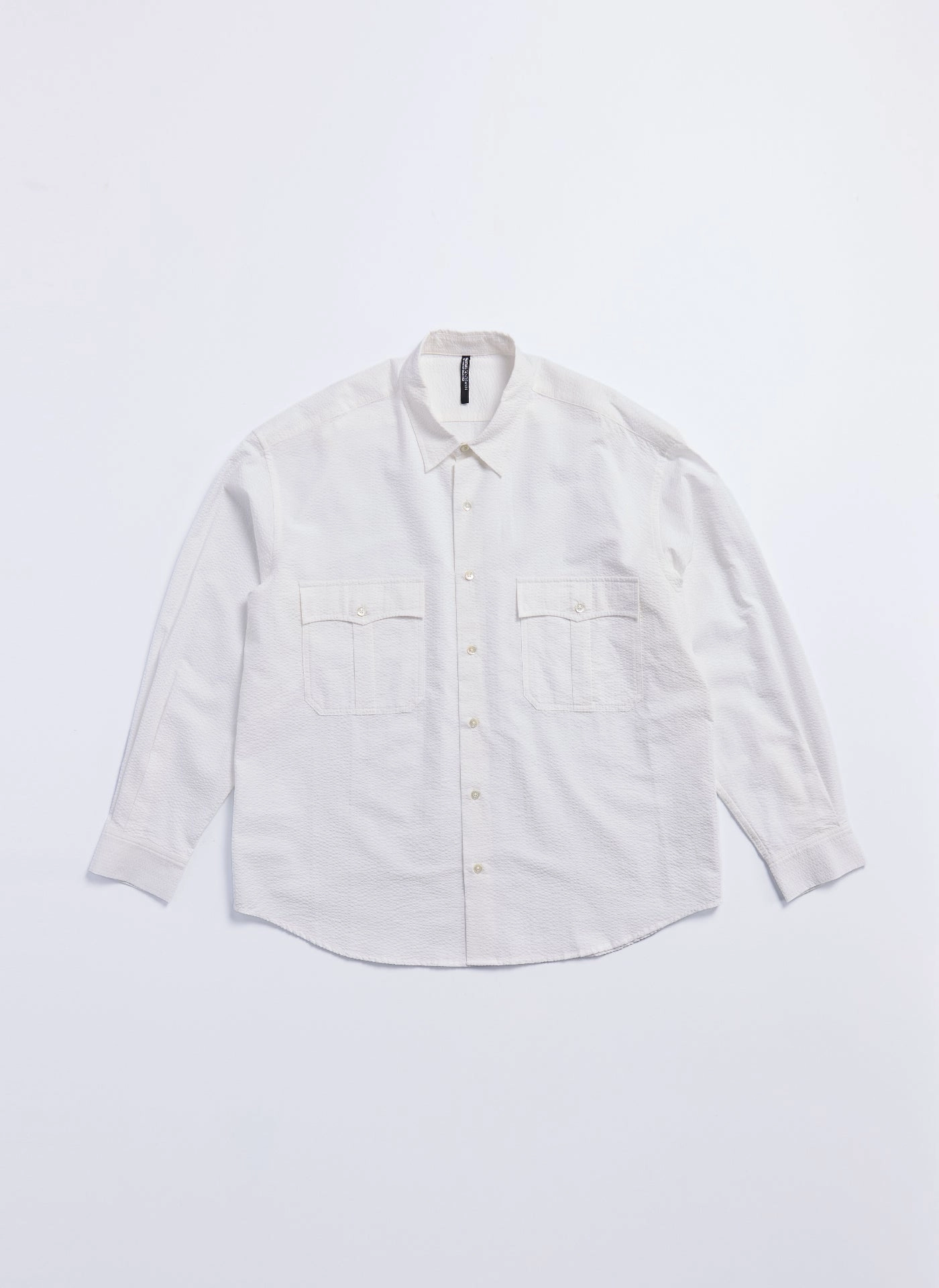 Cotton Seersuker Classic Utility Pocket Shirt