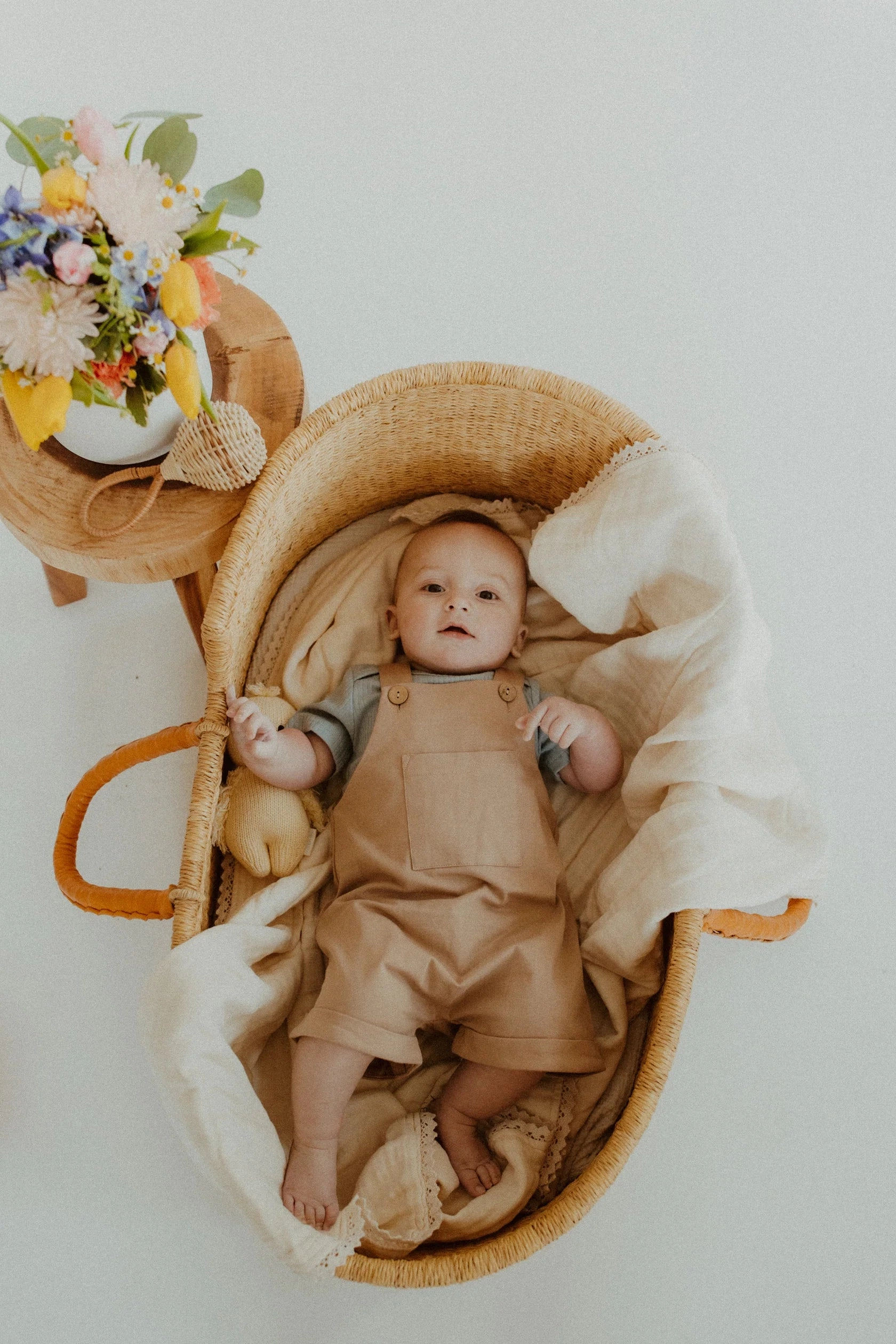 Dusty Blue Cotton Ribbed Bodysuit