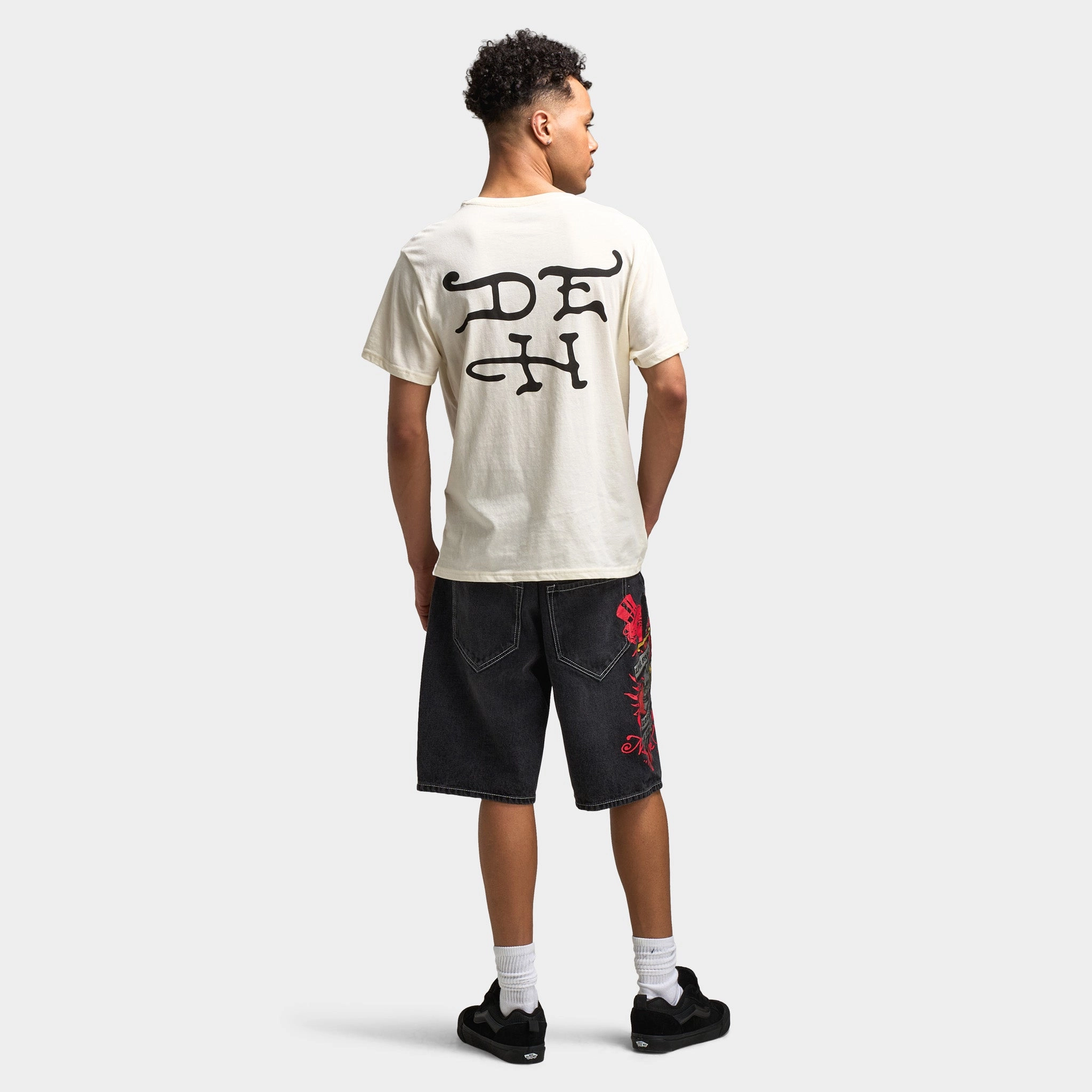 Ed Hardy Crawling Tiger Graphic T-Shirt / Ivory
