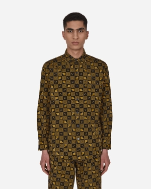 FILA Logo Print Longsleeve Shirt Black