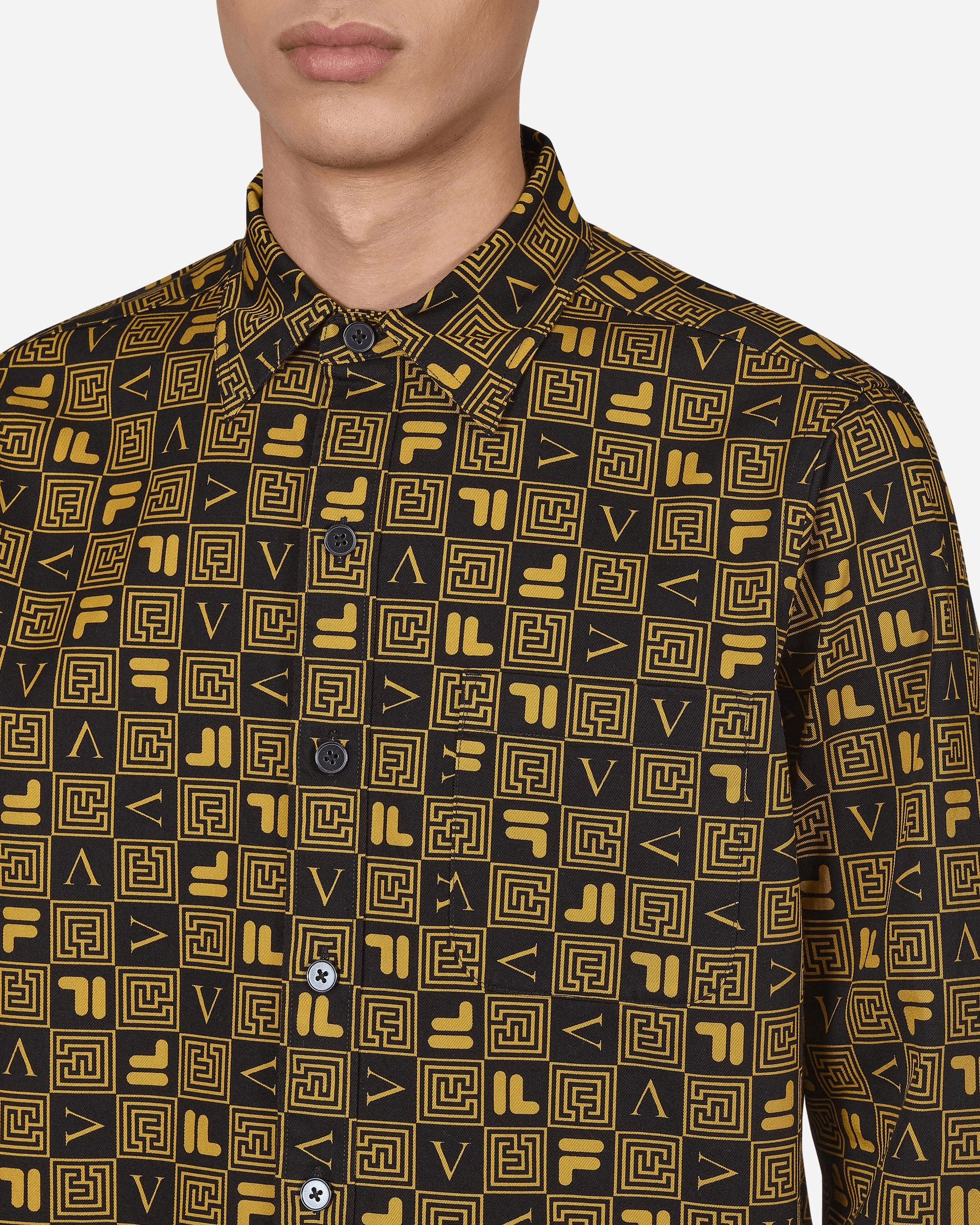 FILA Logo Print Longsleeve Shirt Black
