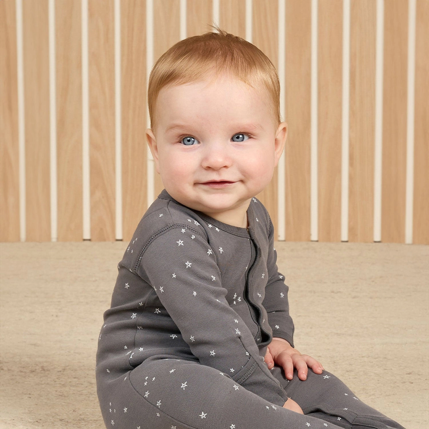 Full Snap Footie - Stars - Indigo - FINAL SALE