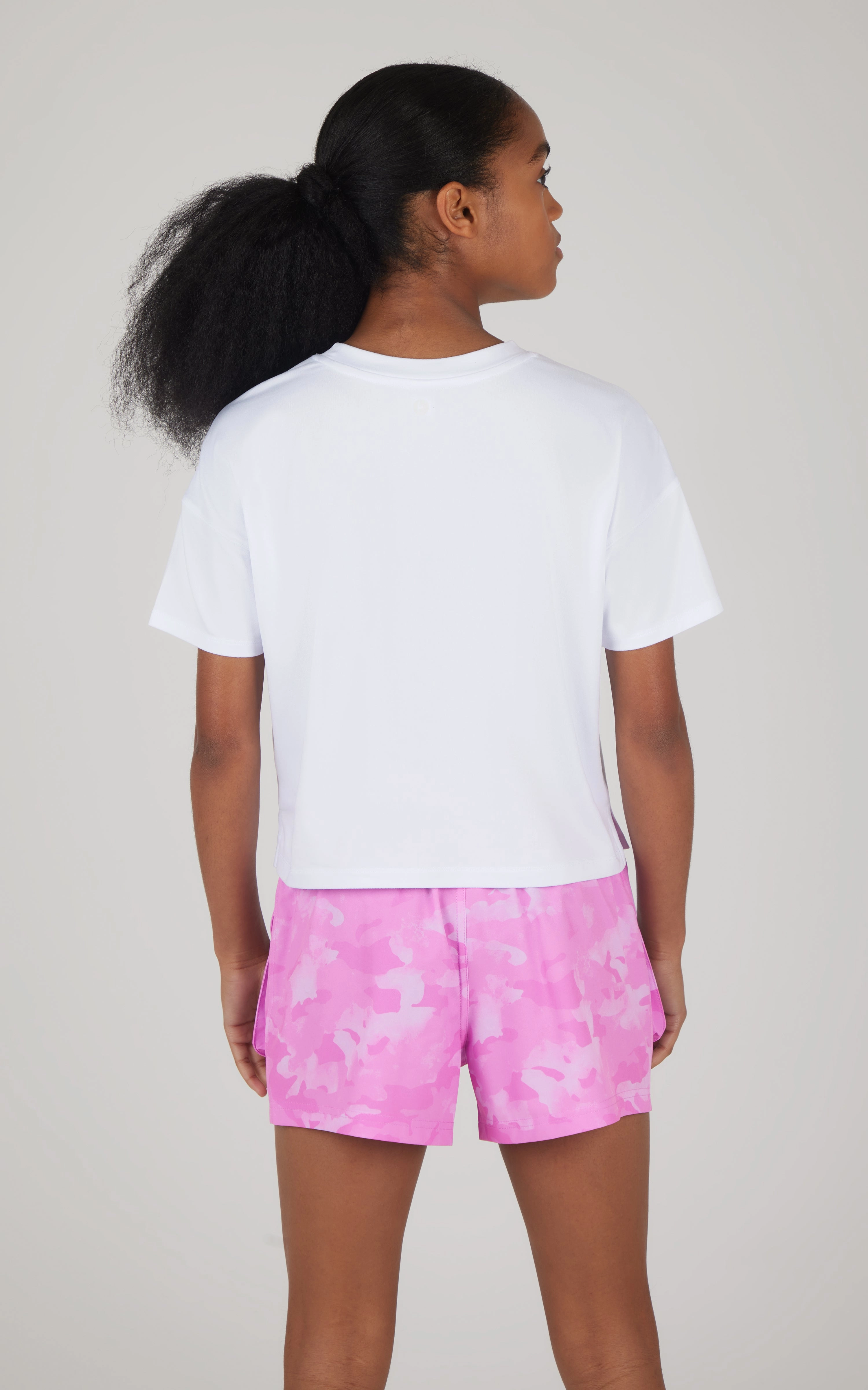 Girls 2 PC Boxy Tee and Woven Cargo Short