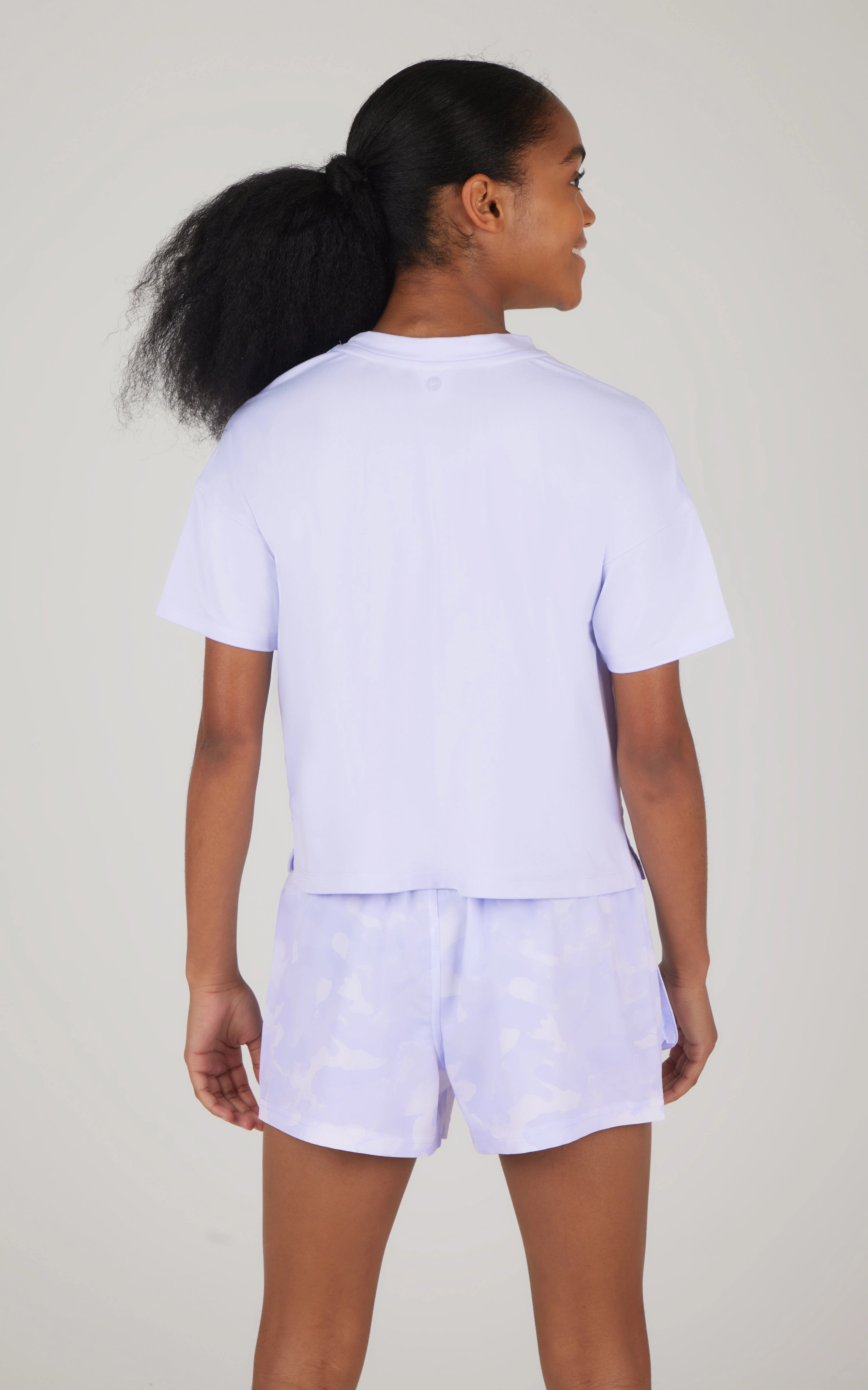 Girls 2 PC Boxy Tee and Woven Cargo Short
