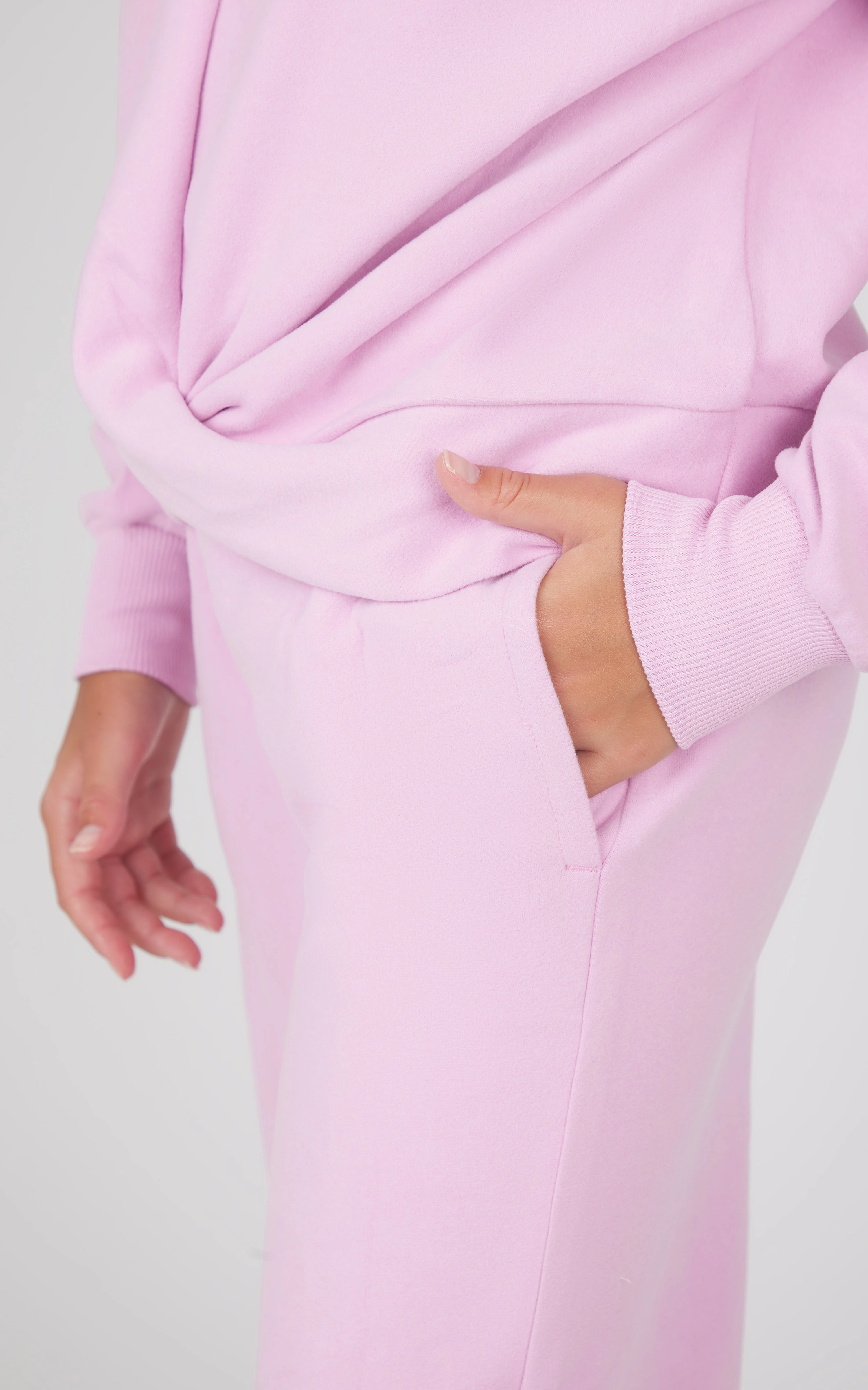 Girls 2 PC Melange Sweatshirt and Wide Leg Pant