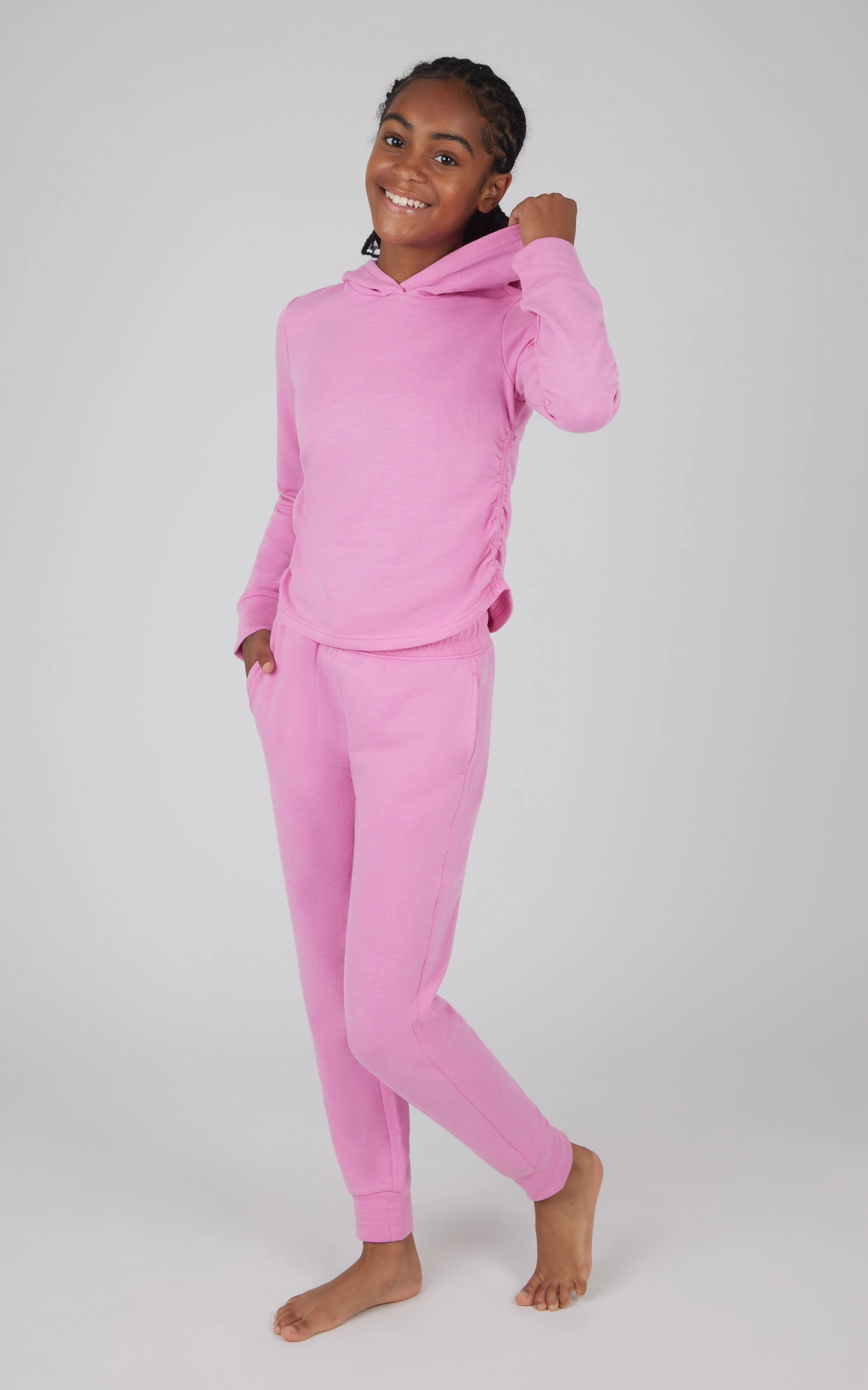 Girls 2 PC Terry Brushed Hoodie and Jogger