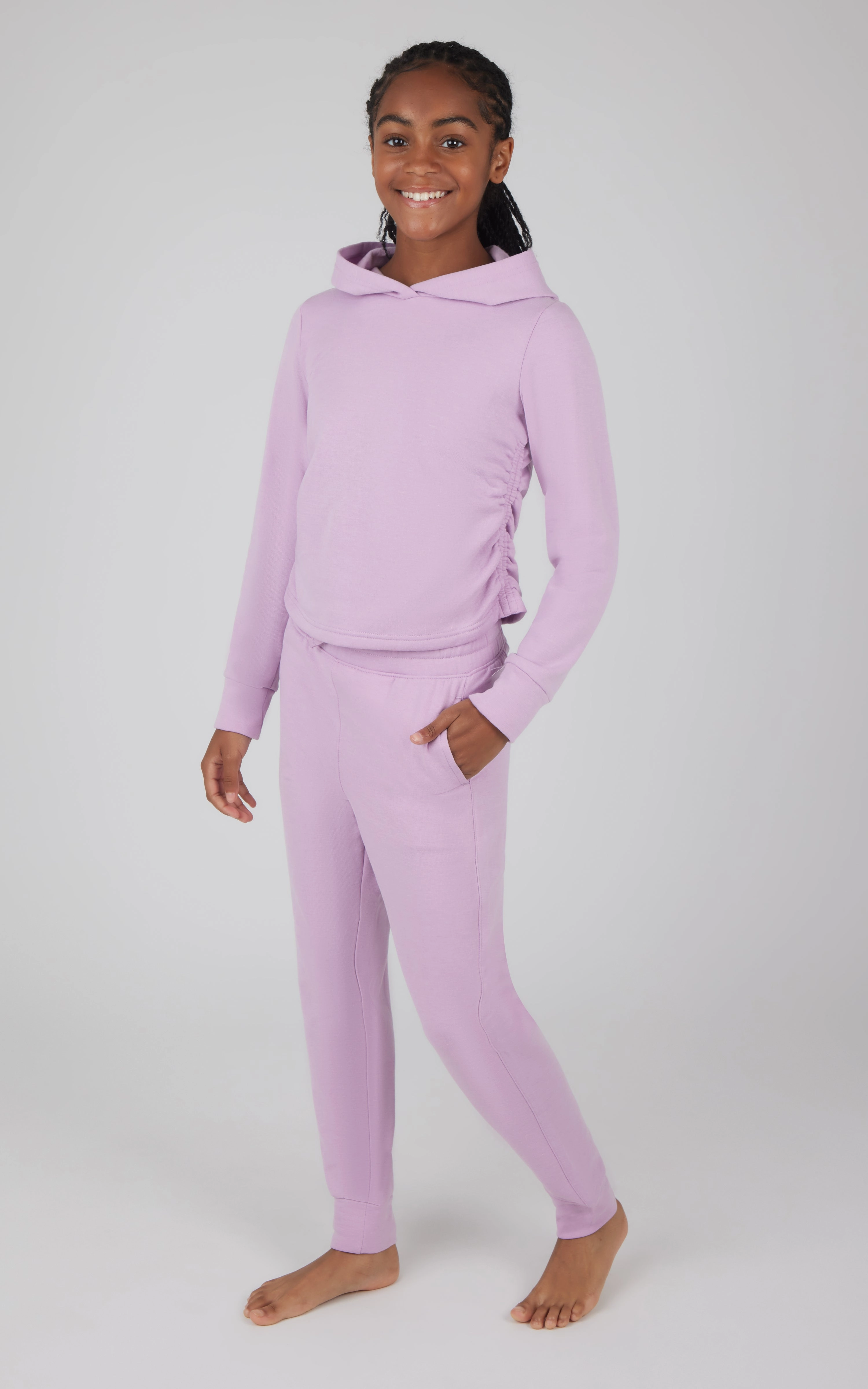 Girls 2 PC Terry Brushed Hoodie and Jogger