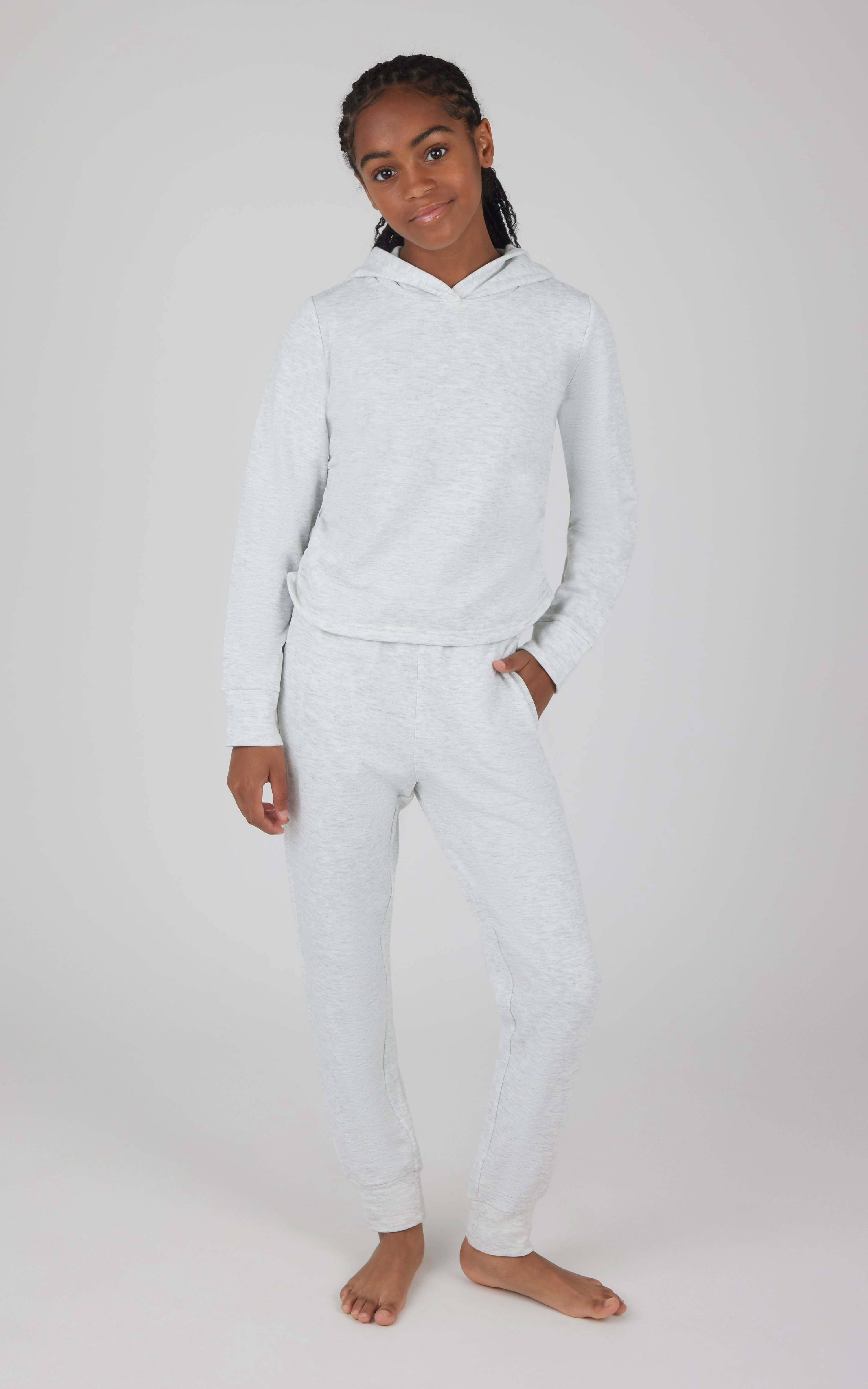 Girls 2 PC Terry Brushed Hoodie and Jogger