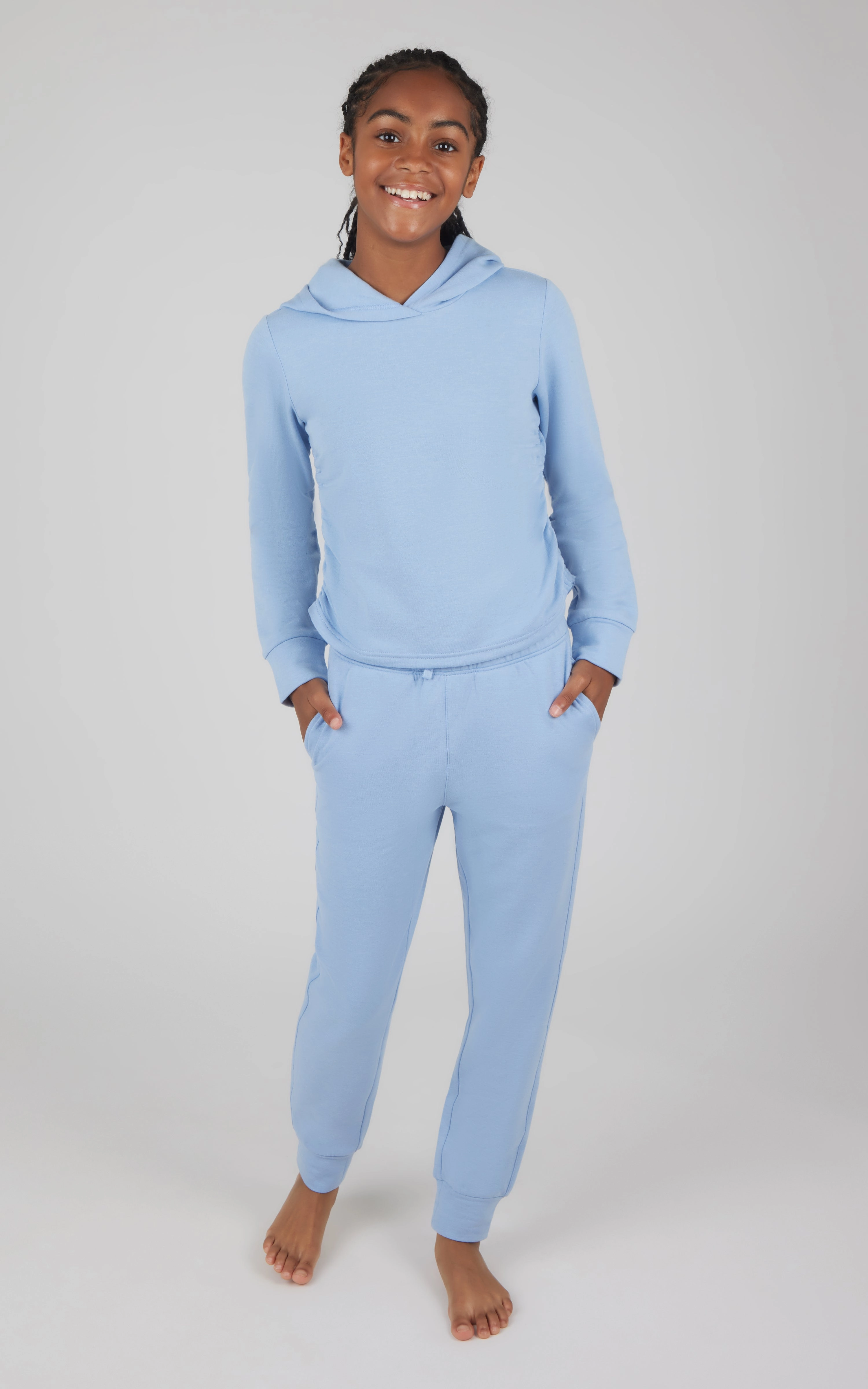 Girls 2 PC Terry Brushed Hoodie and Jogger