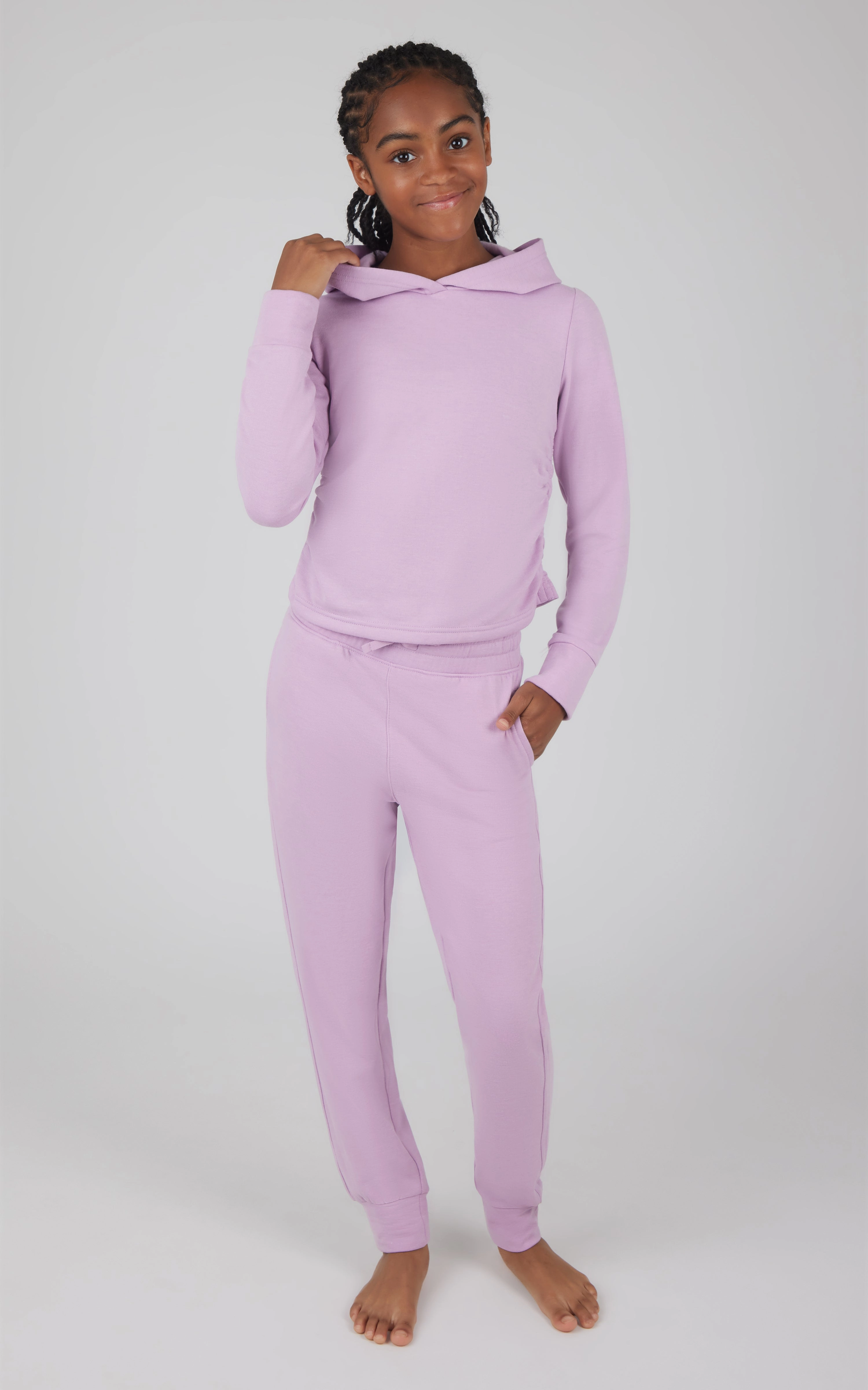 Girls 2 PC Terry Brushed Hoodie and Jogger