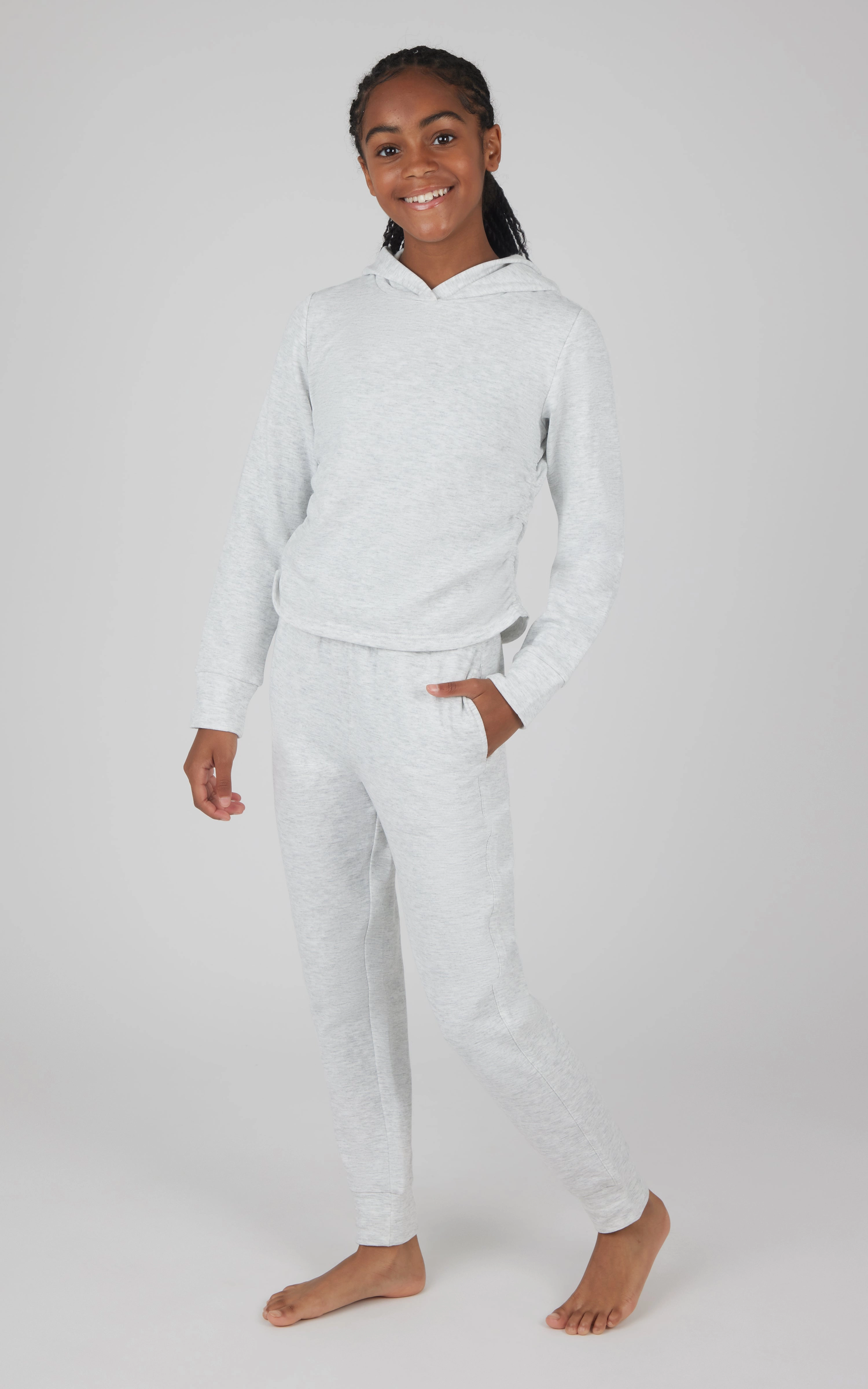 Girls 2 PC Terry Brushed Hoodie and Jogger