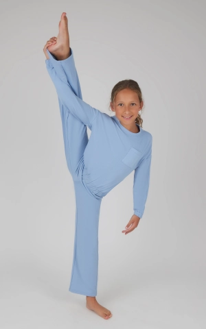 Girls 2 PC Terry Brushed Pullover and Pant Set