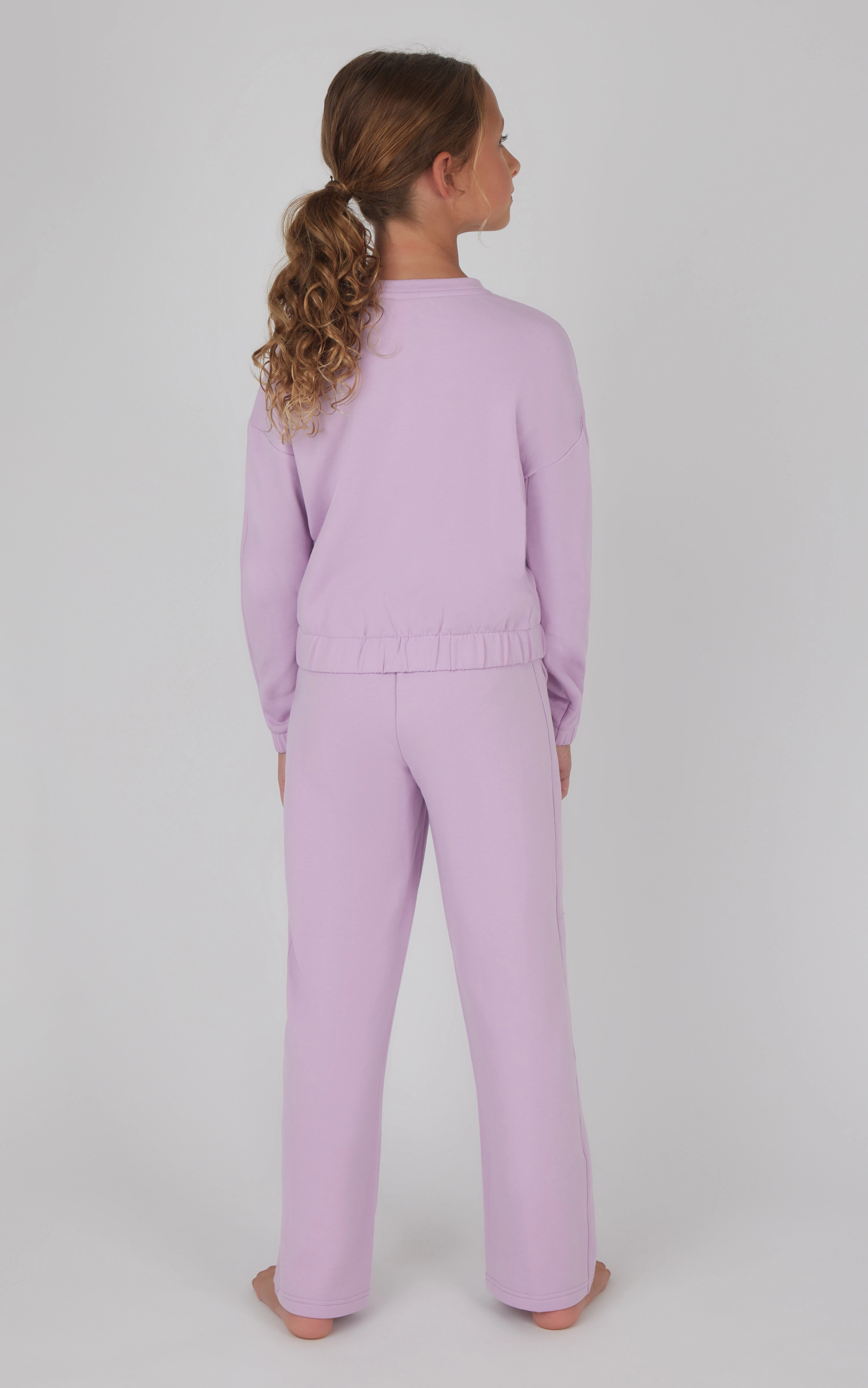 Girls 2 PC Terry Brushed Pullover and Pant Set