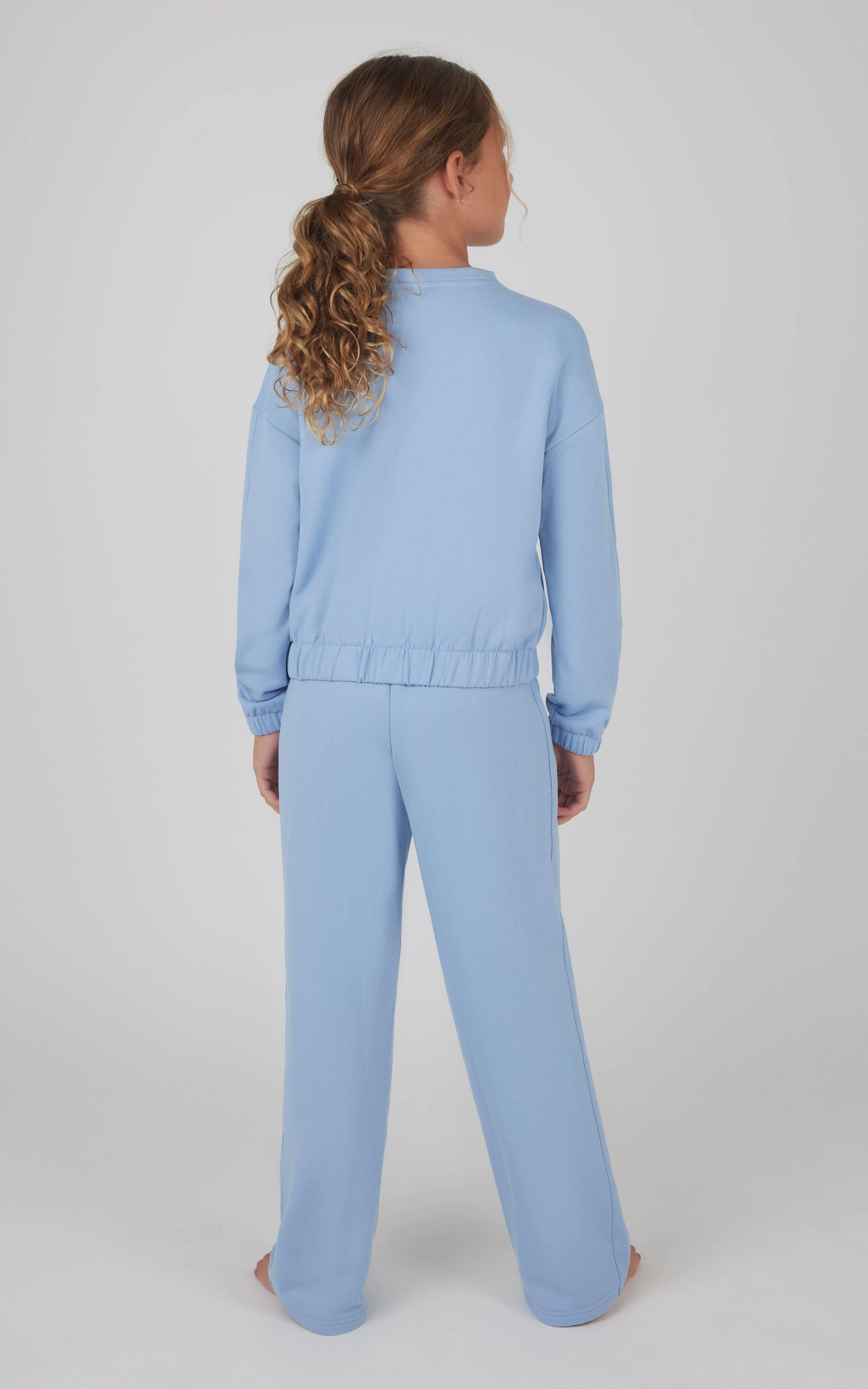 Girls 2 PC Terry Brushed Pullover and Pant Set