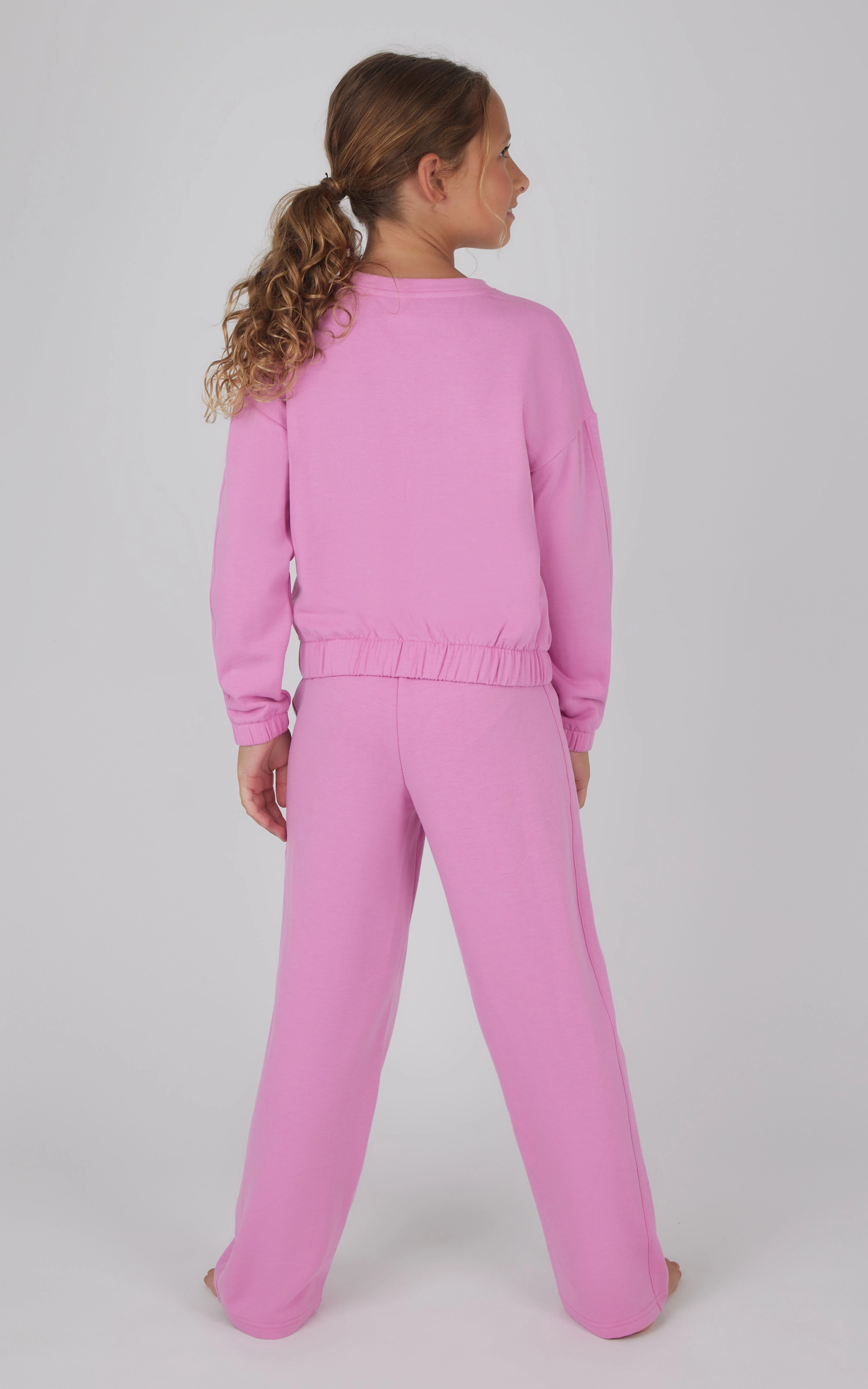 Girls 2 PC Terry Brushed Pullover and Pant Set