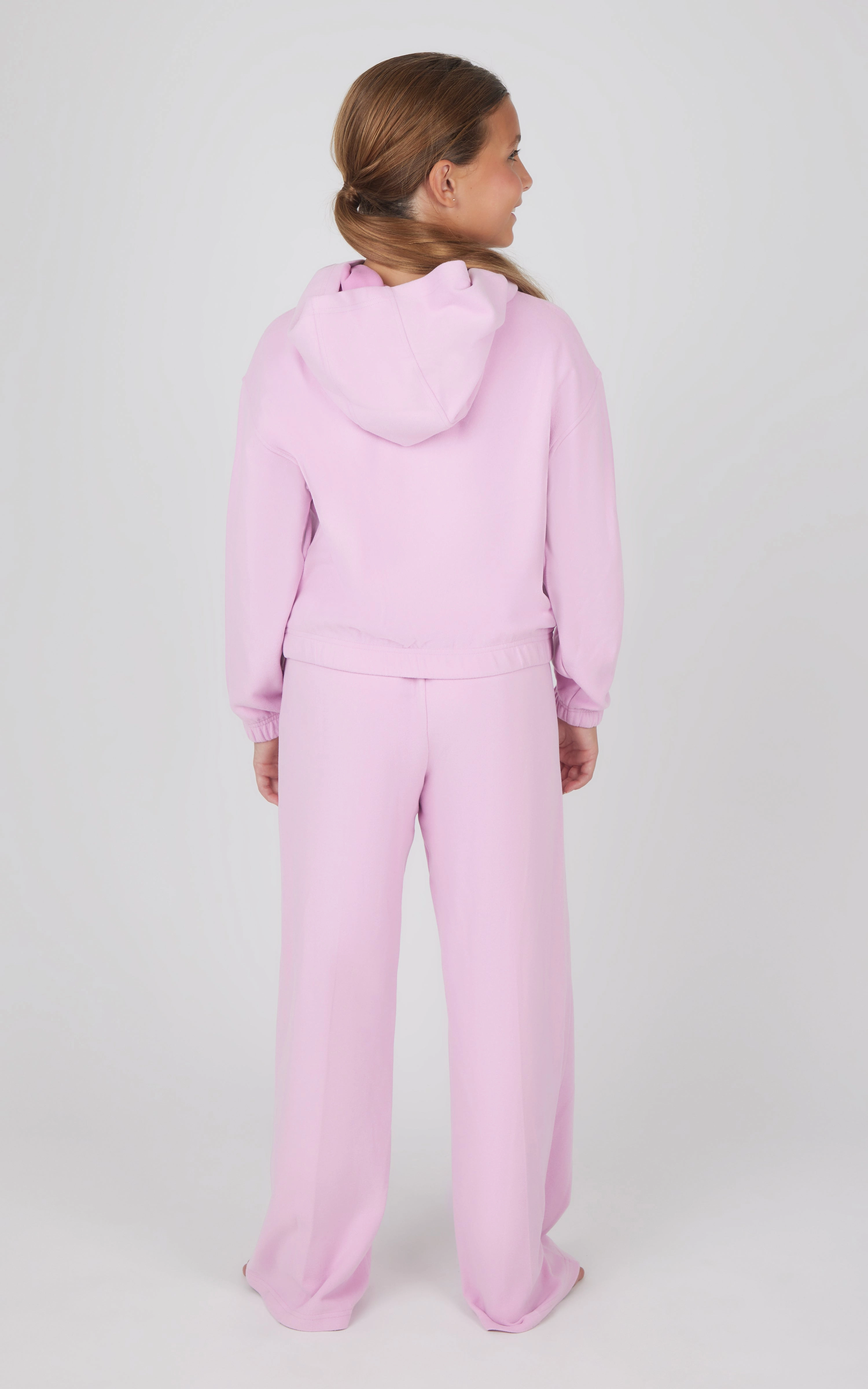 Girls 2 PC Zip Jacket and Wide Leg Pant Set