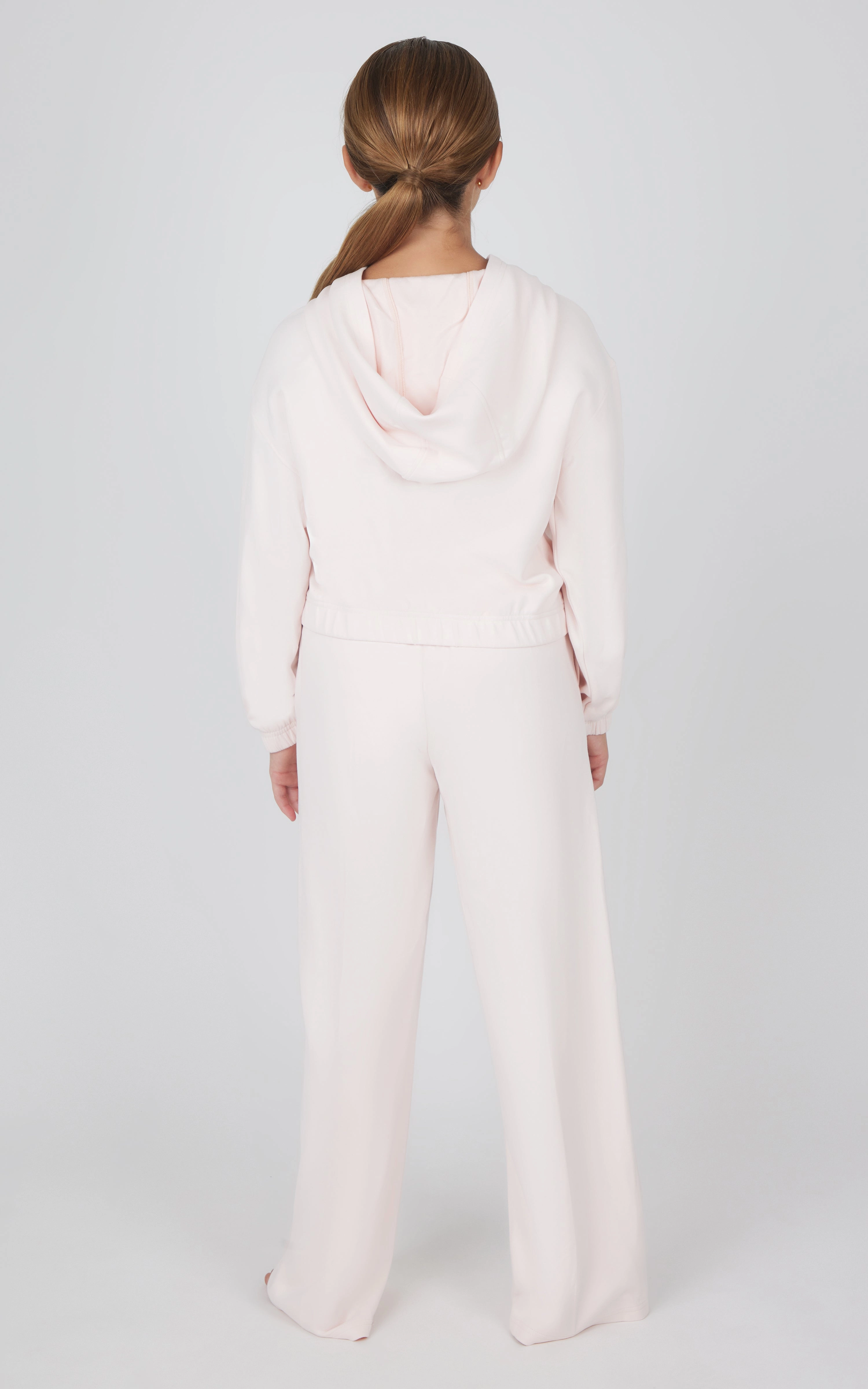 Girls 2 PC Zip Jacket and Wide Leg Pant Set