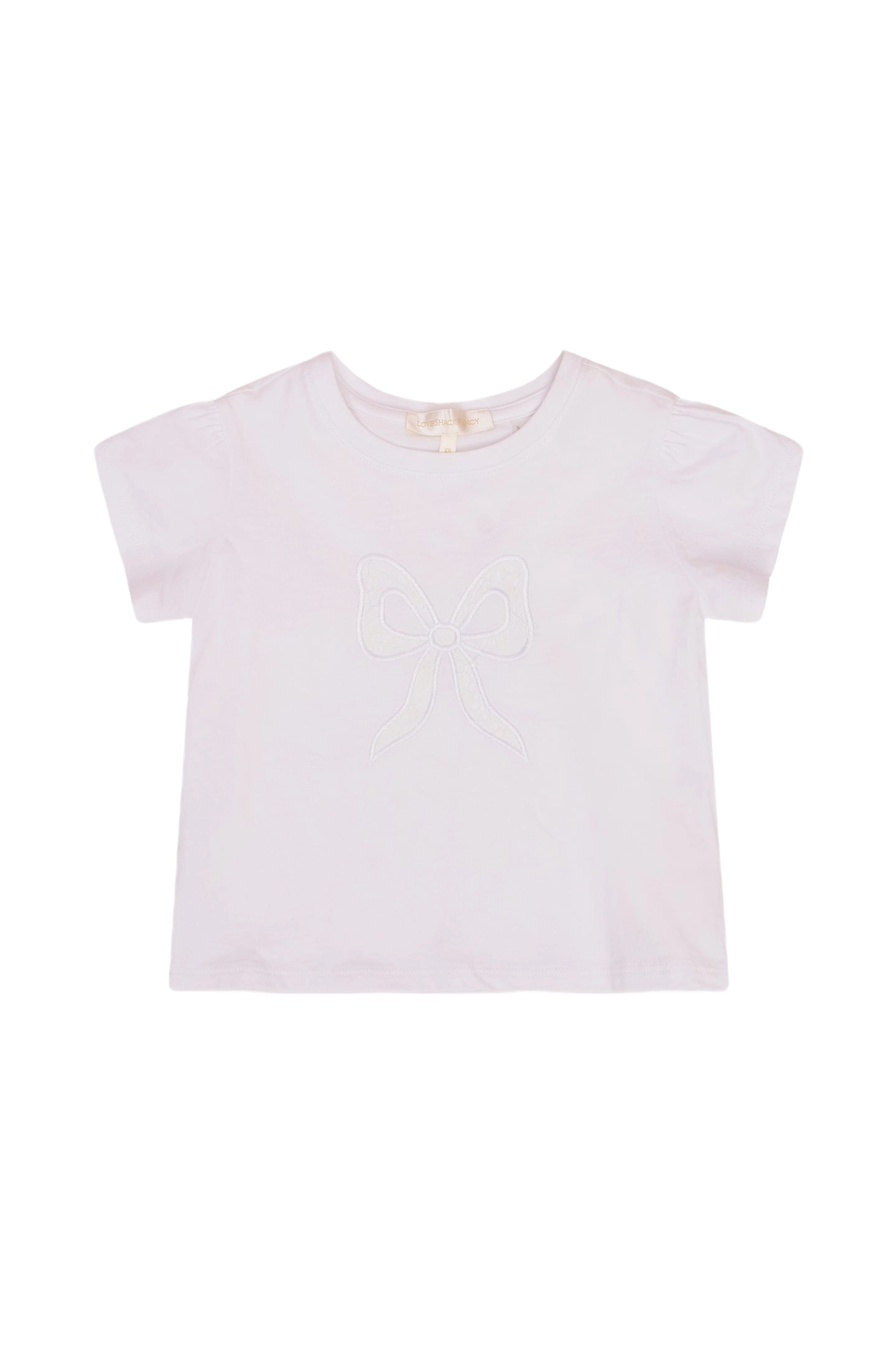 Girls Tilliat Cotton Bow Tee