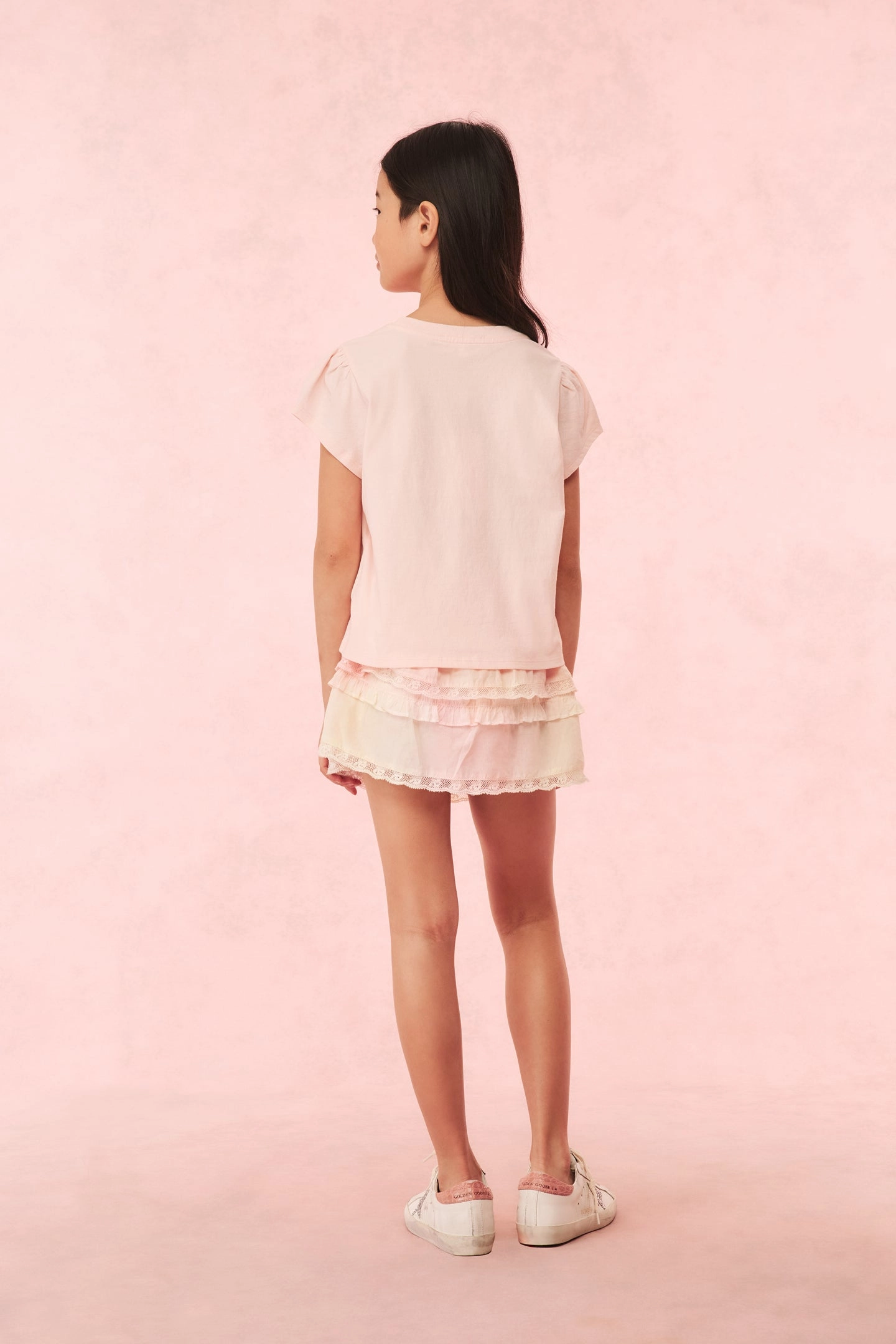 Girls Tilliat Cotton Bow Tee
