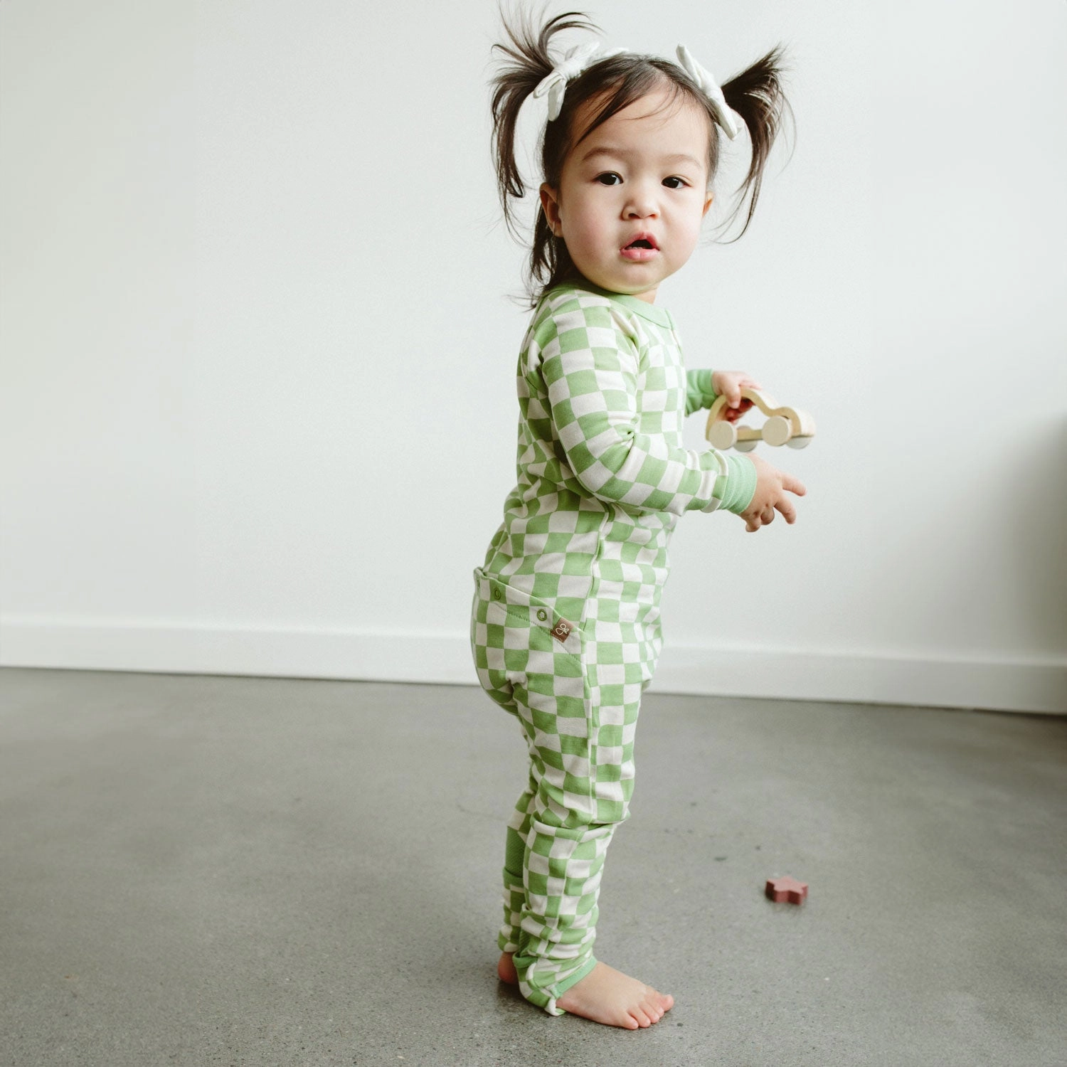 Grow with You Footie   Snug Fit - Cabana Green Check